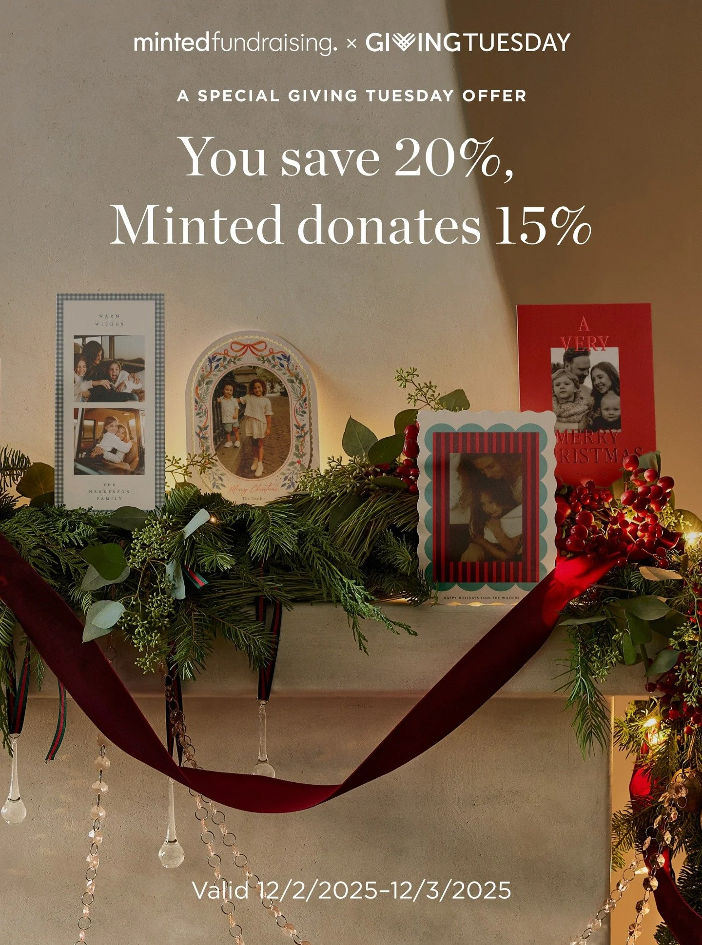 Holiday shopping that keeps families together? Yes, please. 

This Giving Tuesday (Dec 2-3), your holiday card order does double duty: 
✓ You save 20% on beautiful cards &amp; gifts 
✓ Minted donates 15% directly to MAP

Every card you send supports 