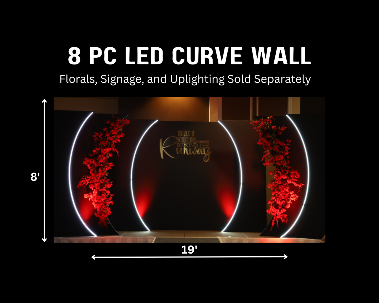 8 PC LED WALL $750