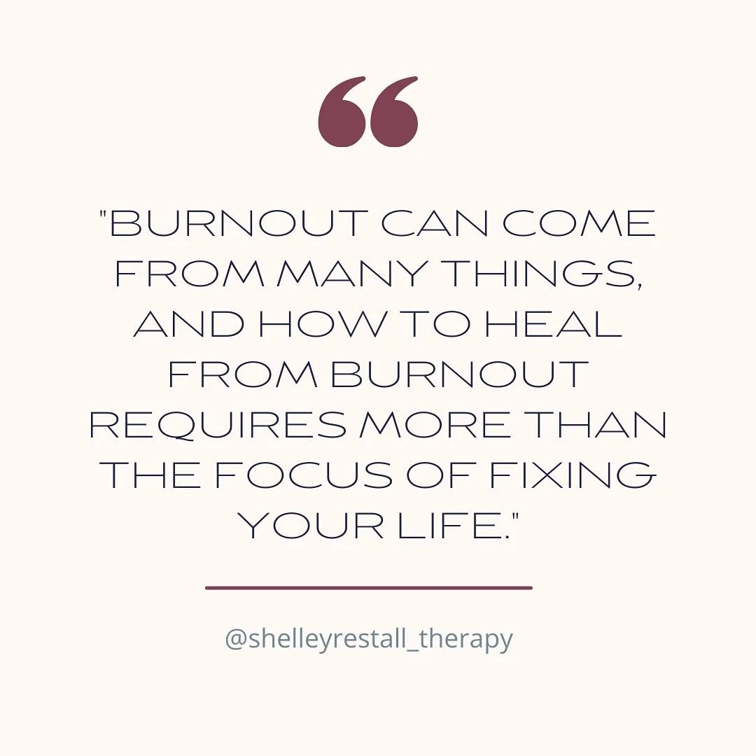 Burnout isn&rsquo;t just from overworking. Burnout can be impacted by many factors and it&rsquo;s often a comprehensive approach that best supports folks through the recovery process of burnout.