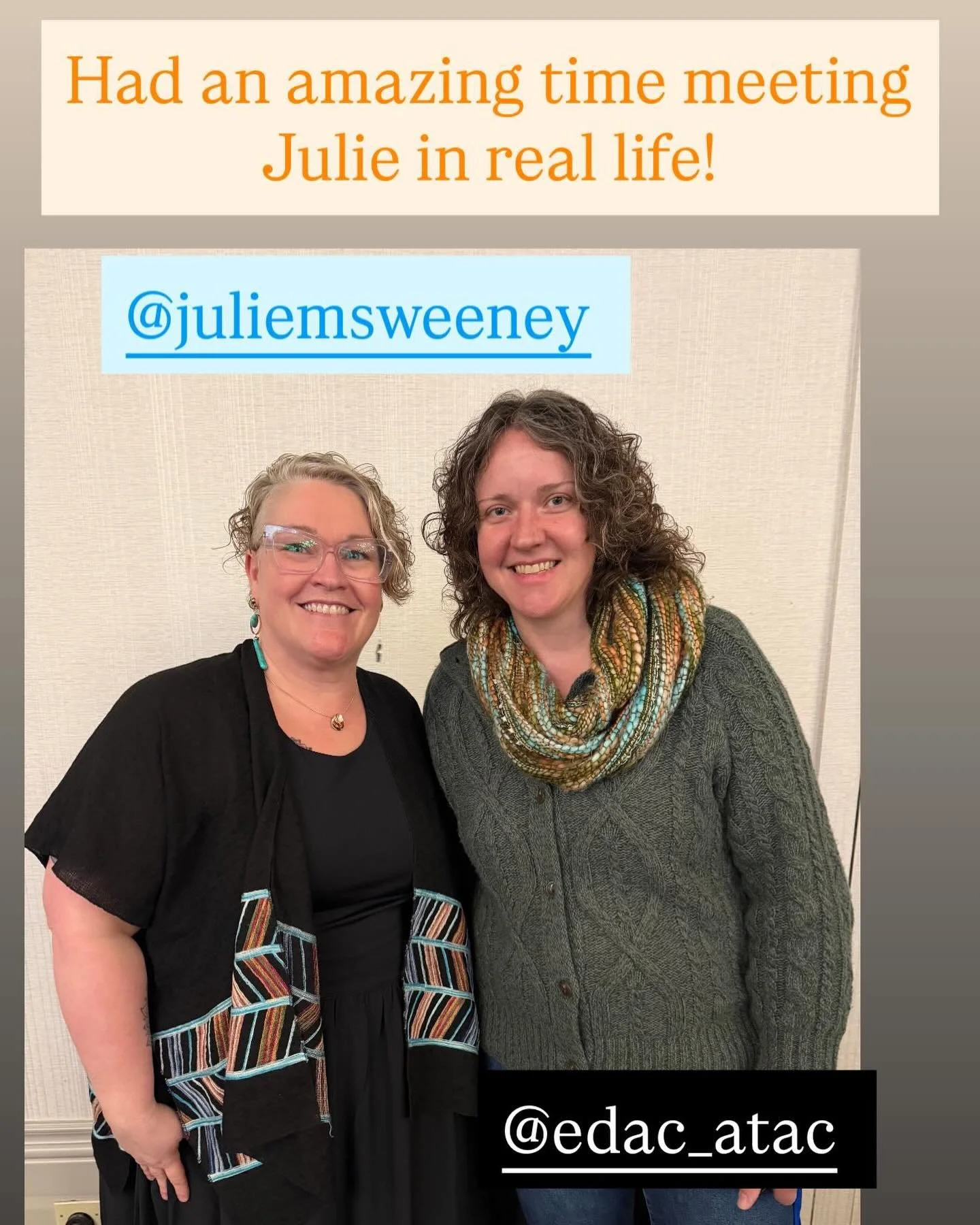 Met the very knowledgeable and funny @juliemsweeney while @edac_atac  conference this year.