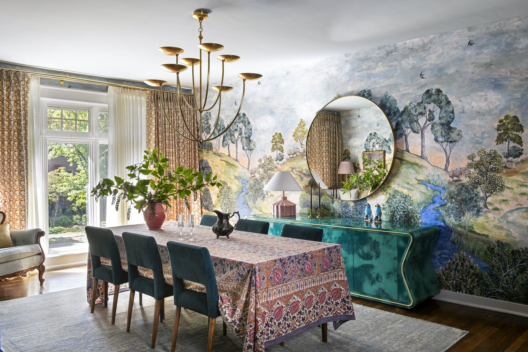 Maximalist Dining Room in Pittsburgh, PA by Michelle Gage Interiors
