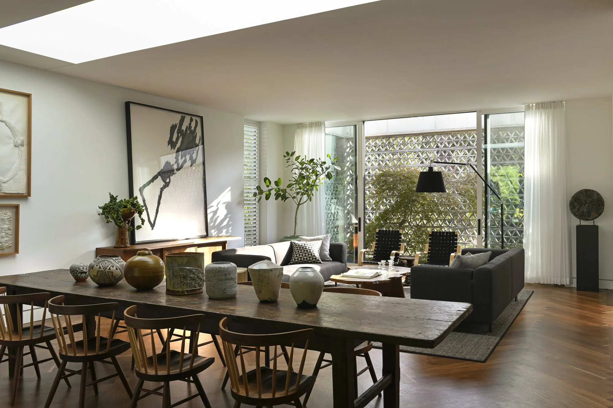 Modern Architectural Home with Breezeway in Squirrel Hill, PA by Brillhart and Interiors by WEISSHOUSE