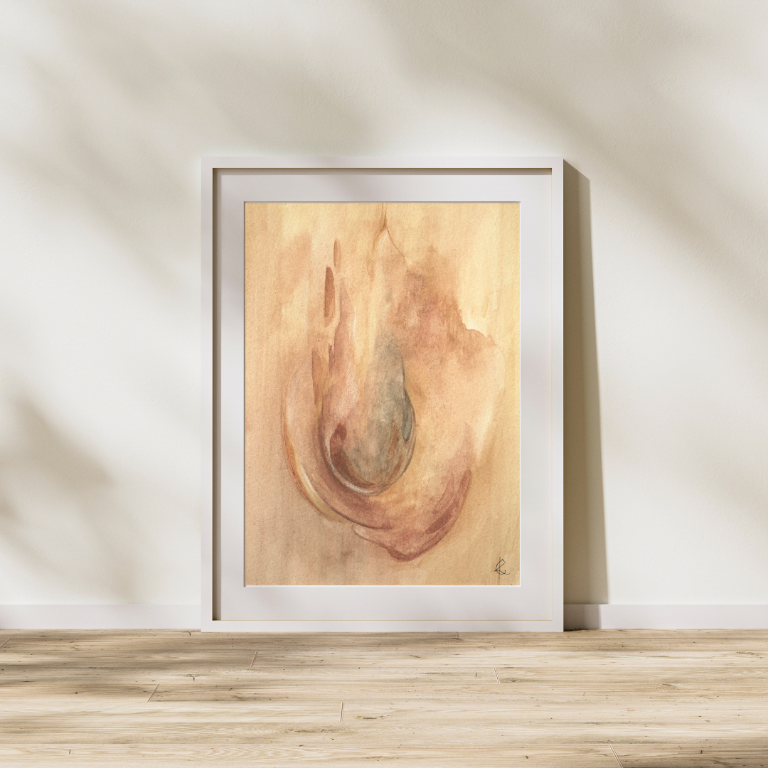 "Calice II" - Peinture aquarelle encadrée