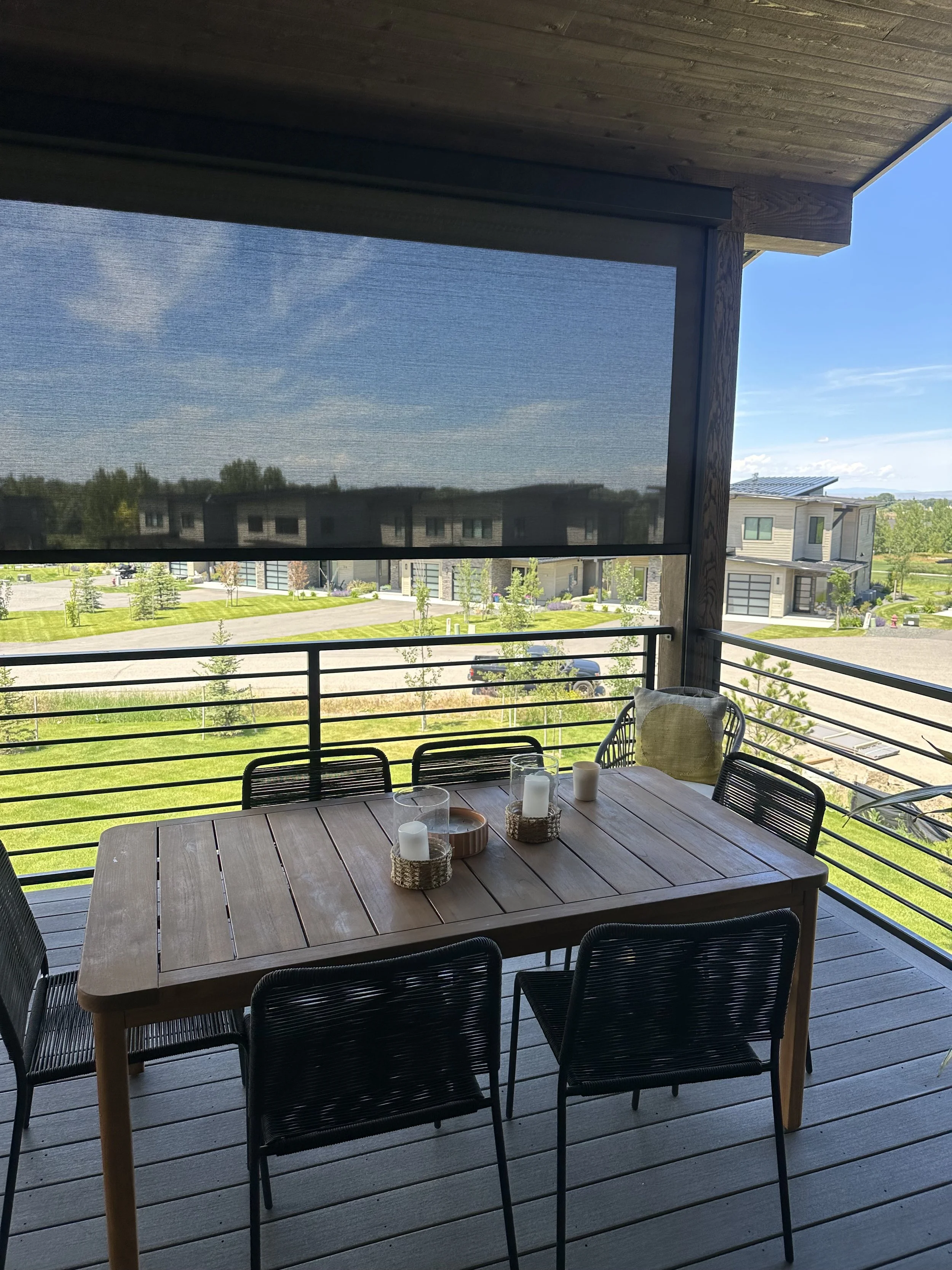 Exterior Roller Shades | Black Bull, Bozeman