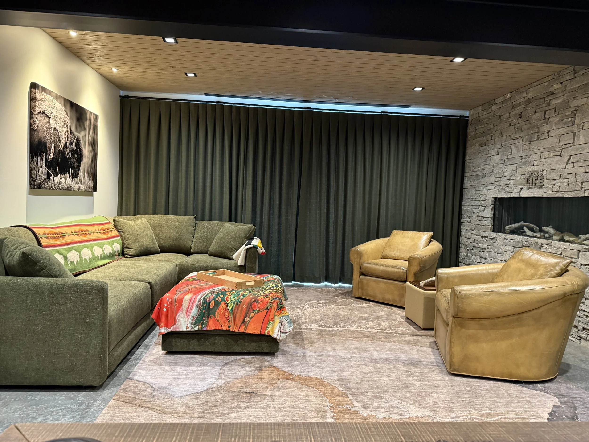 Drapery in Lake Front Home