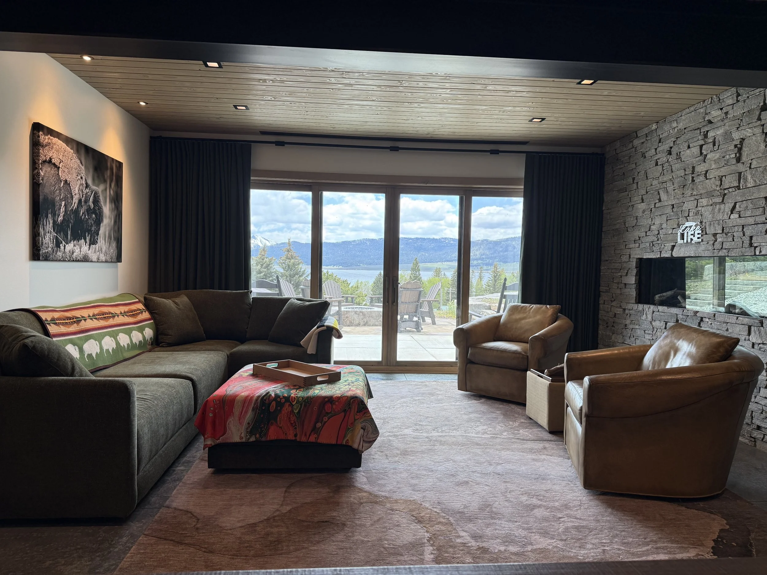 Drapery in Lake Front Home