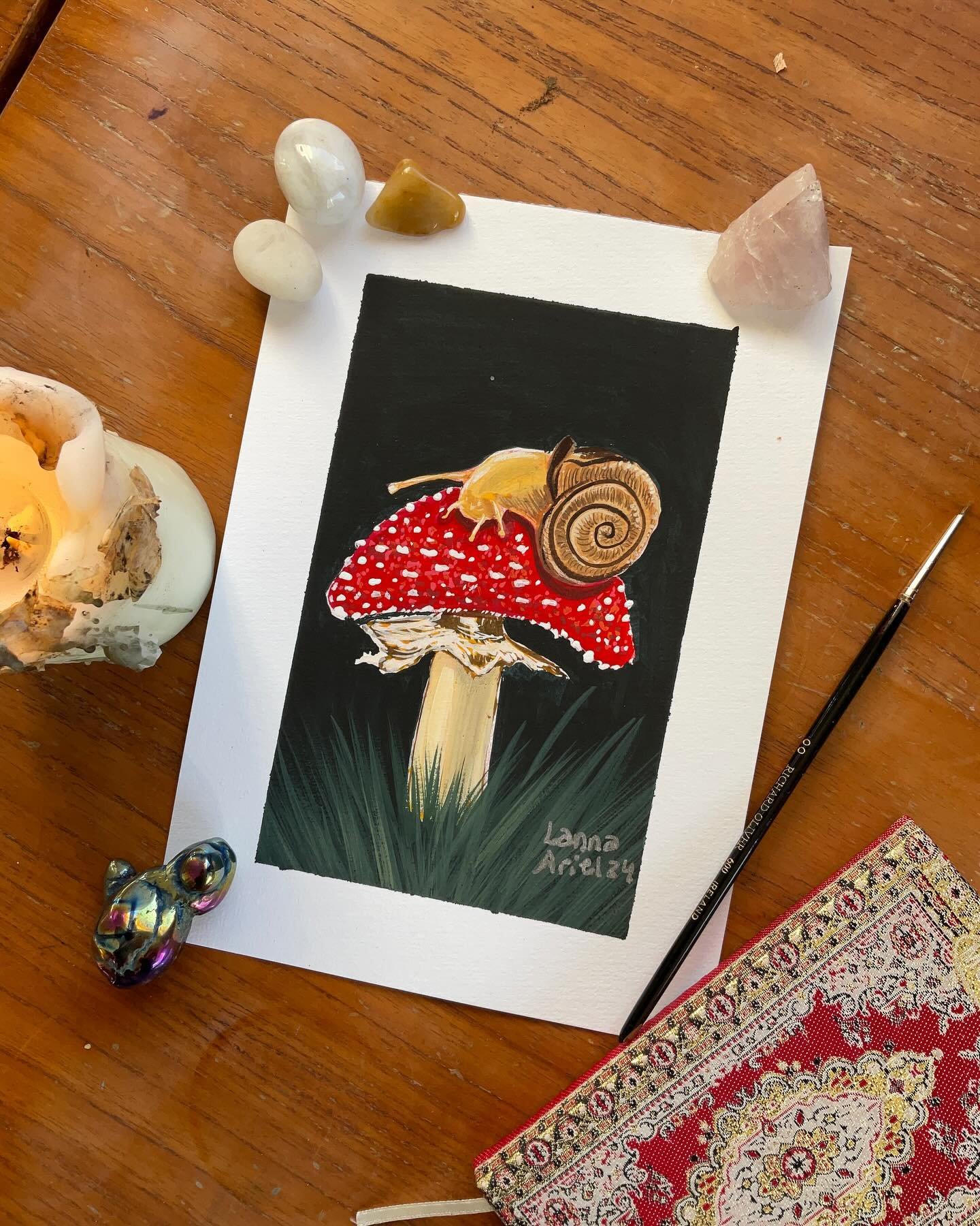 🐌I have many of this paintings available as I have just launched the Works on Paper Collection! 🌹

It&rsquo;s mystical &amp; nature inspired because I know you all love the vibezzzz 🔮

💌I also just started a mailing list and you get a coupon for 