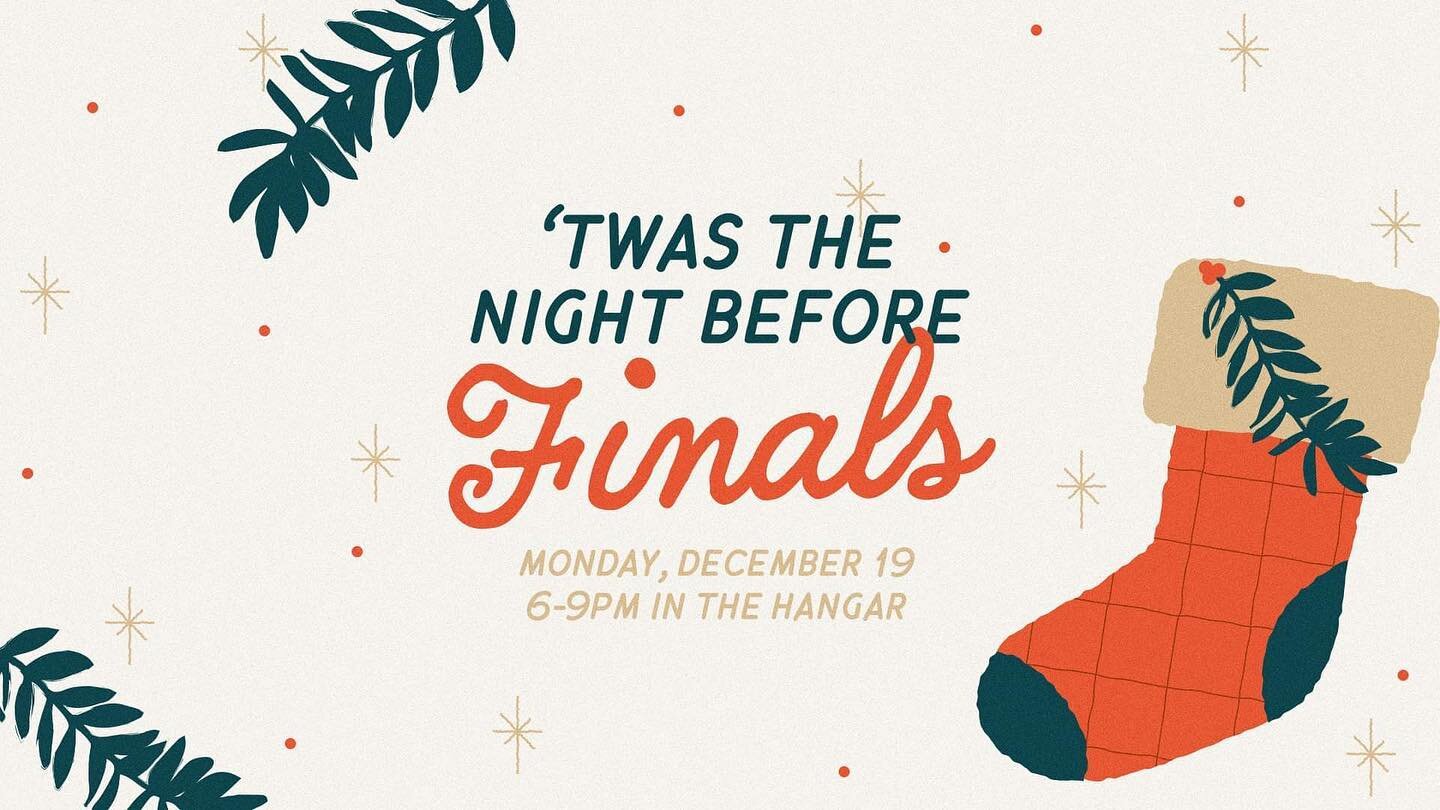 Hey high school fam! We know finals week can be stressful, and finding a place to study with little to no distractions can be hard. So to help, we will open up the hangar tonight from 6-9pm for all who need a place to go! There will be snacks availab