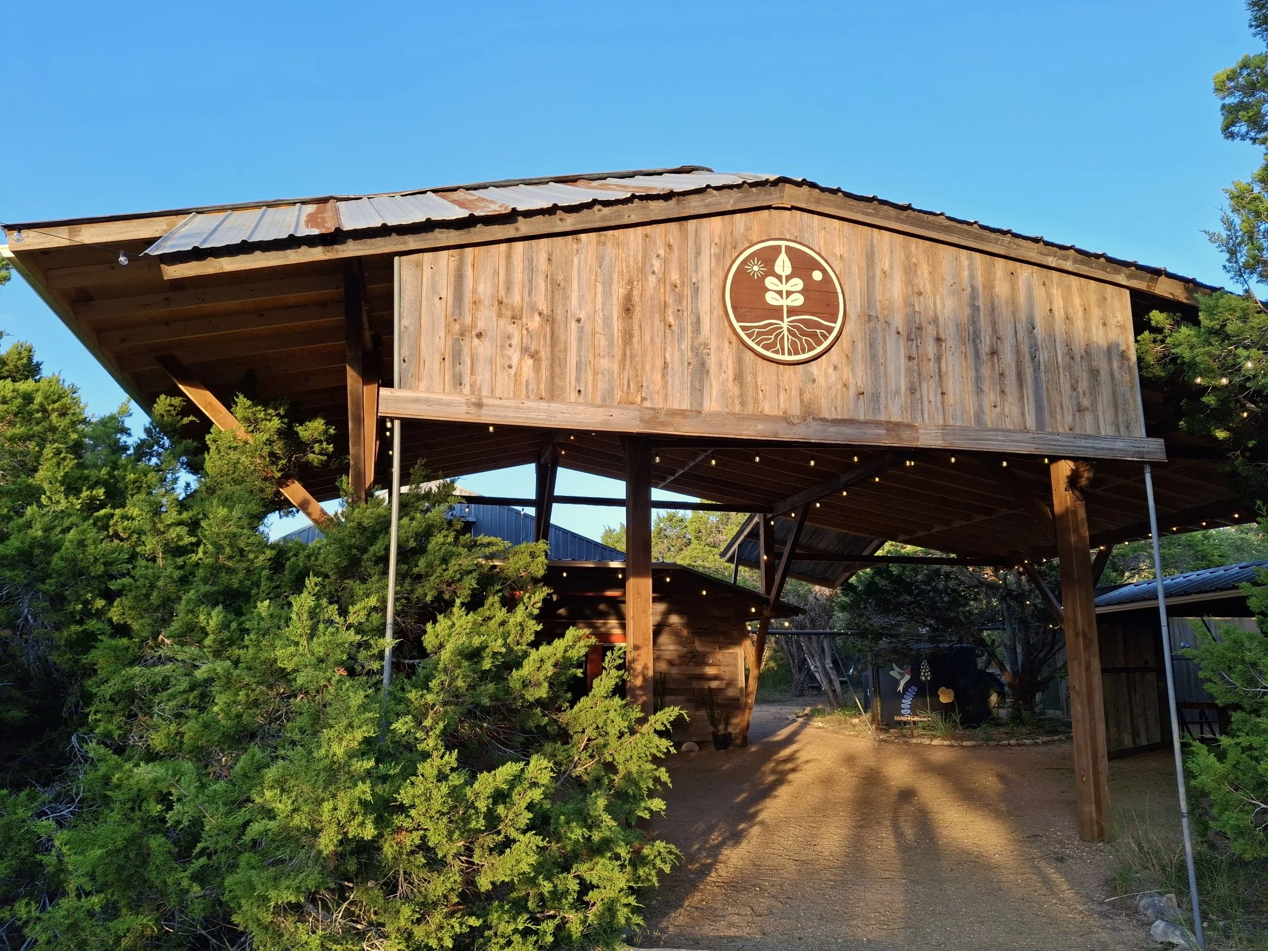 Entering the Courtyard, which leads into the Workshop and Pavilion