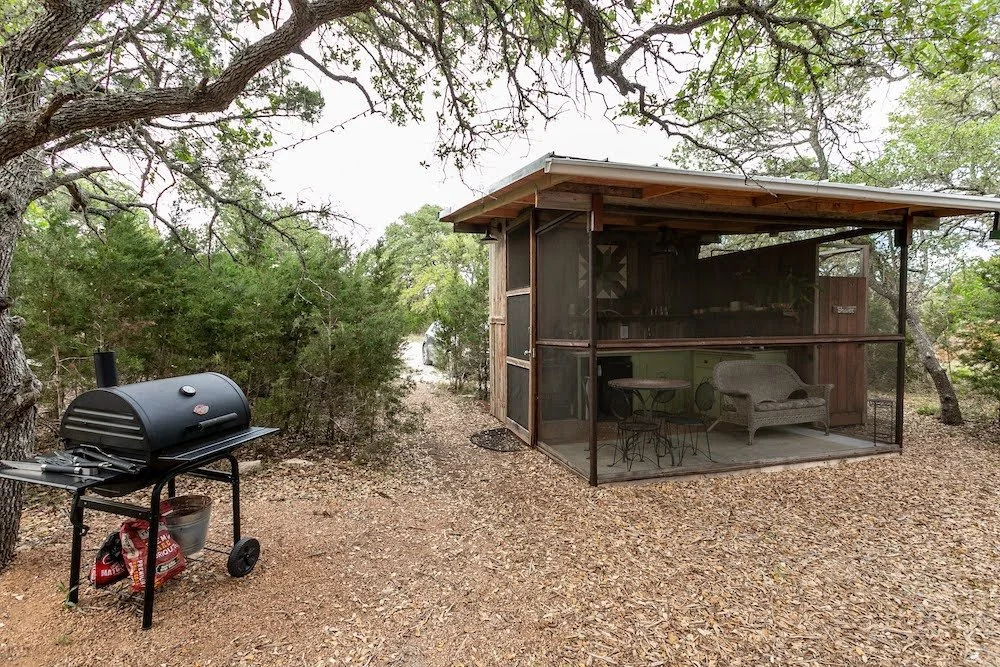 detached screened in outdoor full kitchen