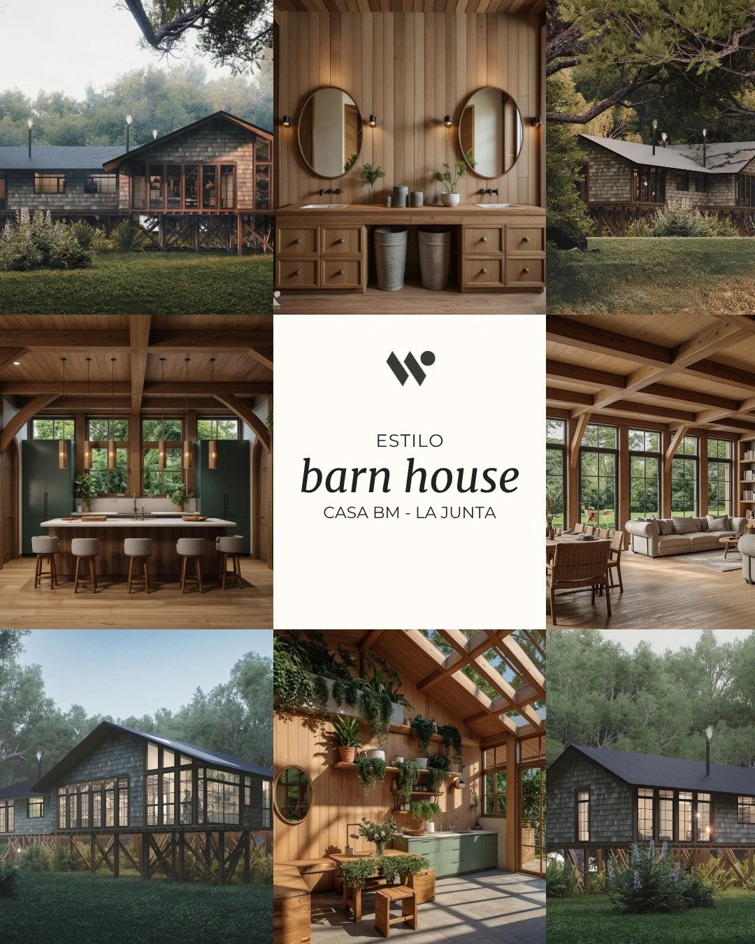 ✨ El encanto del estilo Barn House llega al sur de Chile. Inspirado en los antiguos graneros del norte de estados unidos, este dise&ntilde;o combina estructura de madera a la vista, techos altos, grandes ventanales y conexi&oacute;n total con la natu