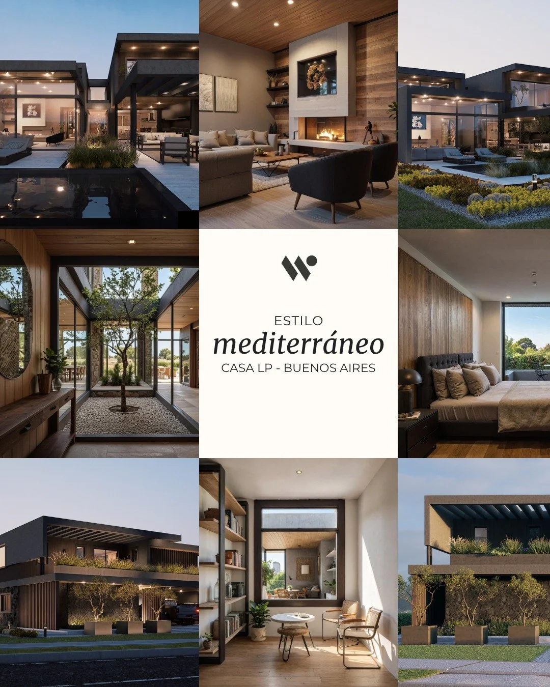 ¿Team mediterráneo? La Casa LP en Buenos Aires reúne volúmenes puros, texturas nobles y terrazas ajardinadas; sus grandes voladizos, piedra y madera dialogan con la ciudad mientras la iluminación y el paisajismo en