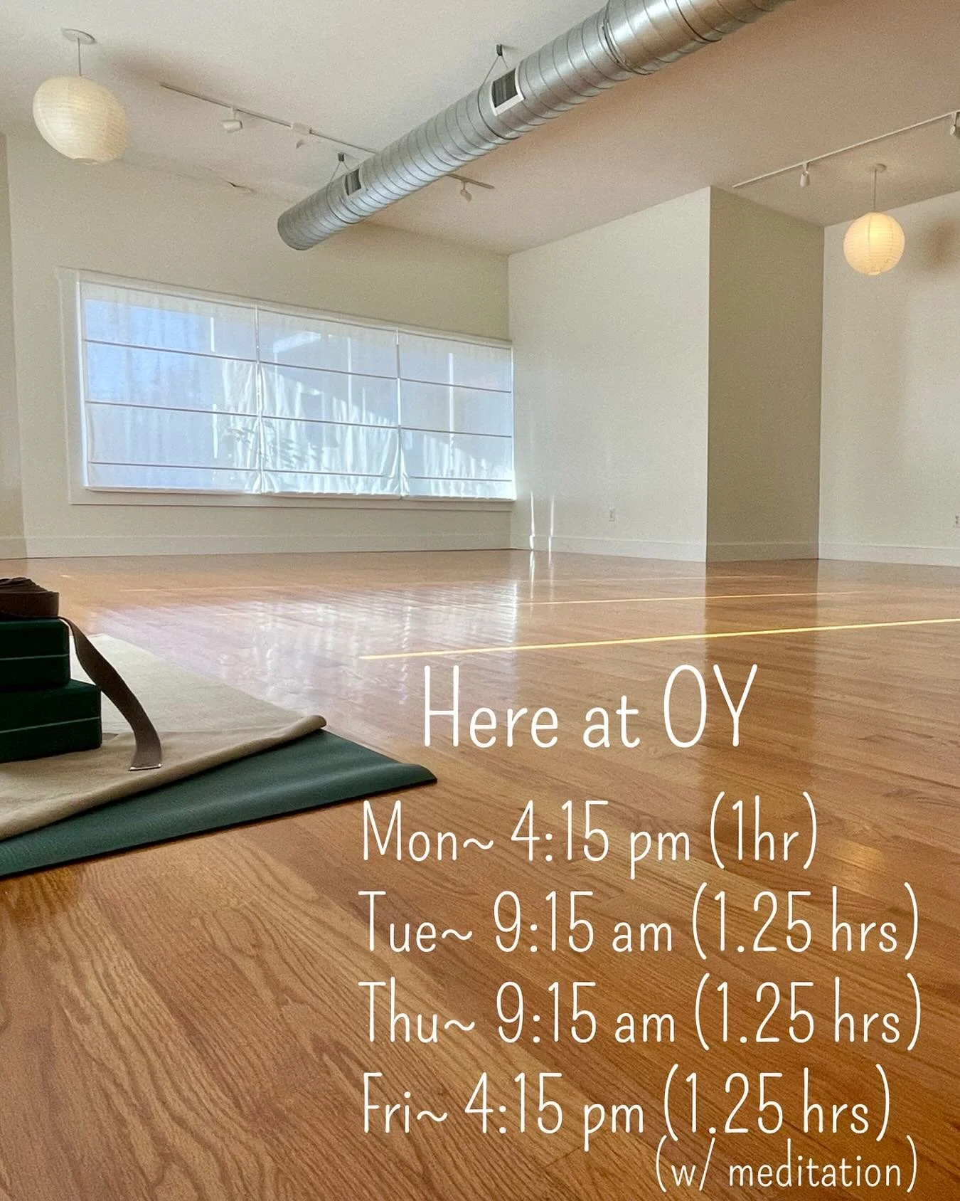Hope to see you on your mat this week!💫