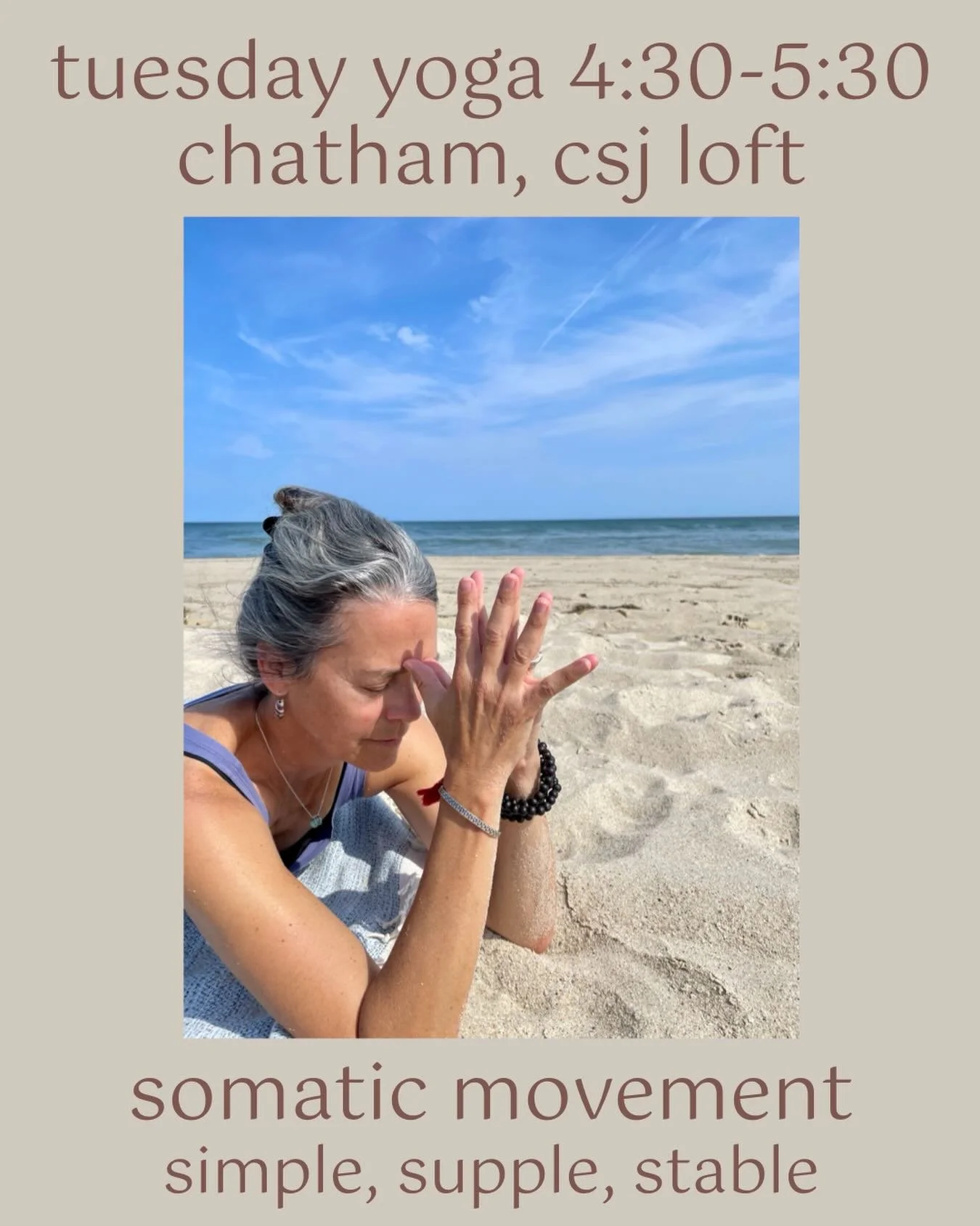 SATYA (somatic awareness training for yoga) this week in the loft. Hope to see you on your mat!🩵