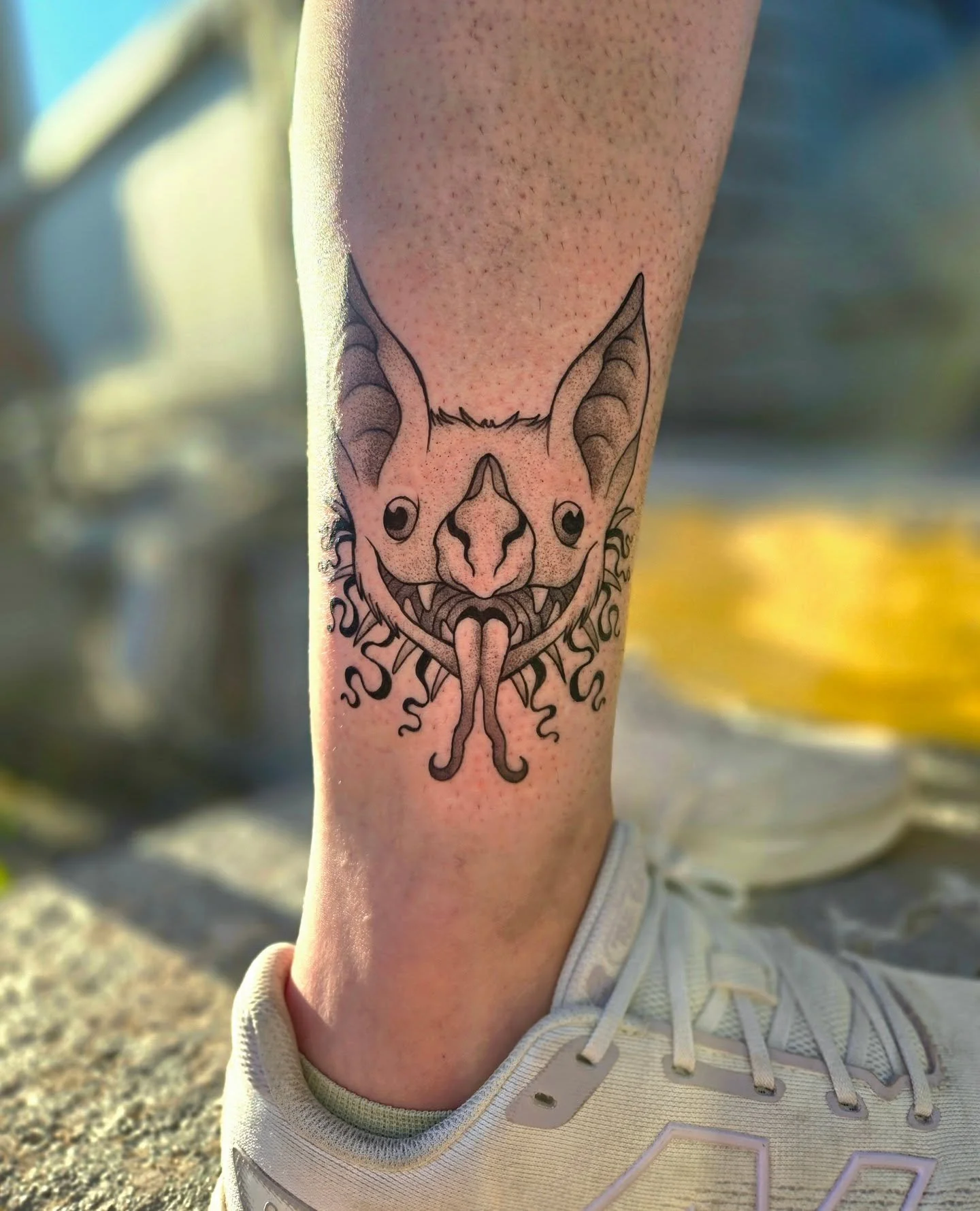 From last month~ 
Sometimes you sell a design from years ago. 
.
.
.
.
.
.
.
.
.
.
.
.
.
#blackandgreytattoo #battattoo #bat #peppershading #syracusetattoo #cnytattoo