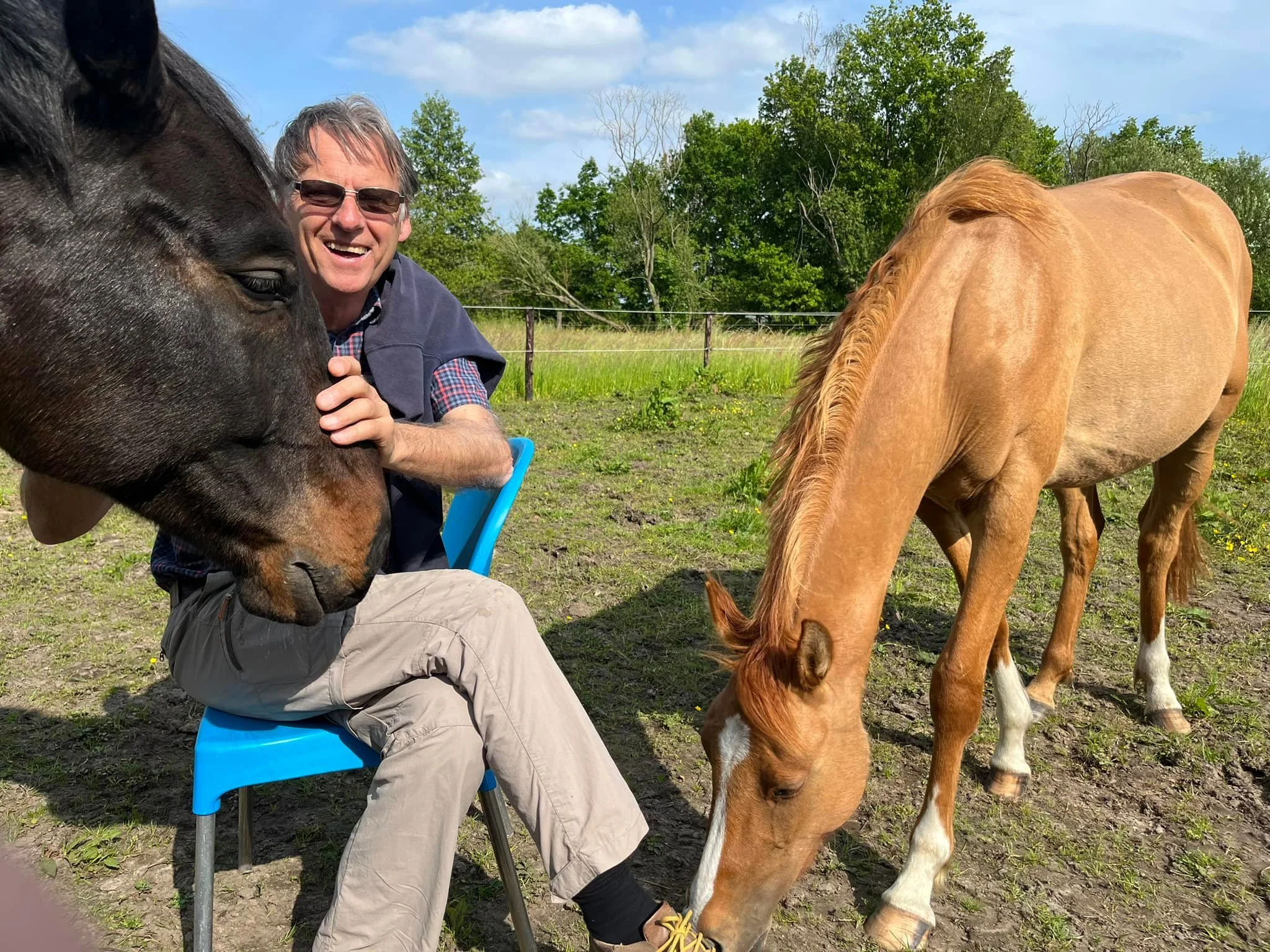 Beetje chillen na de ochtend verzorging