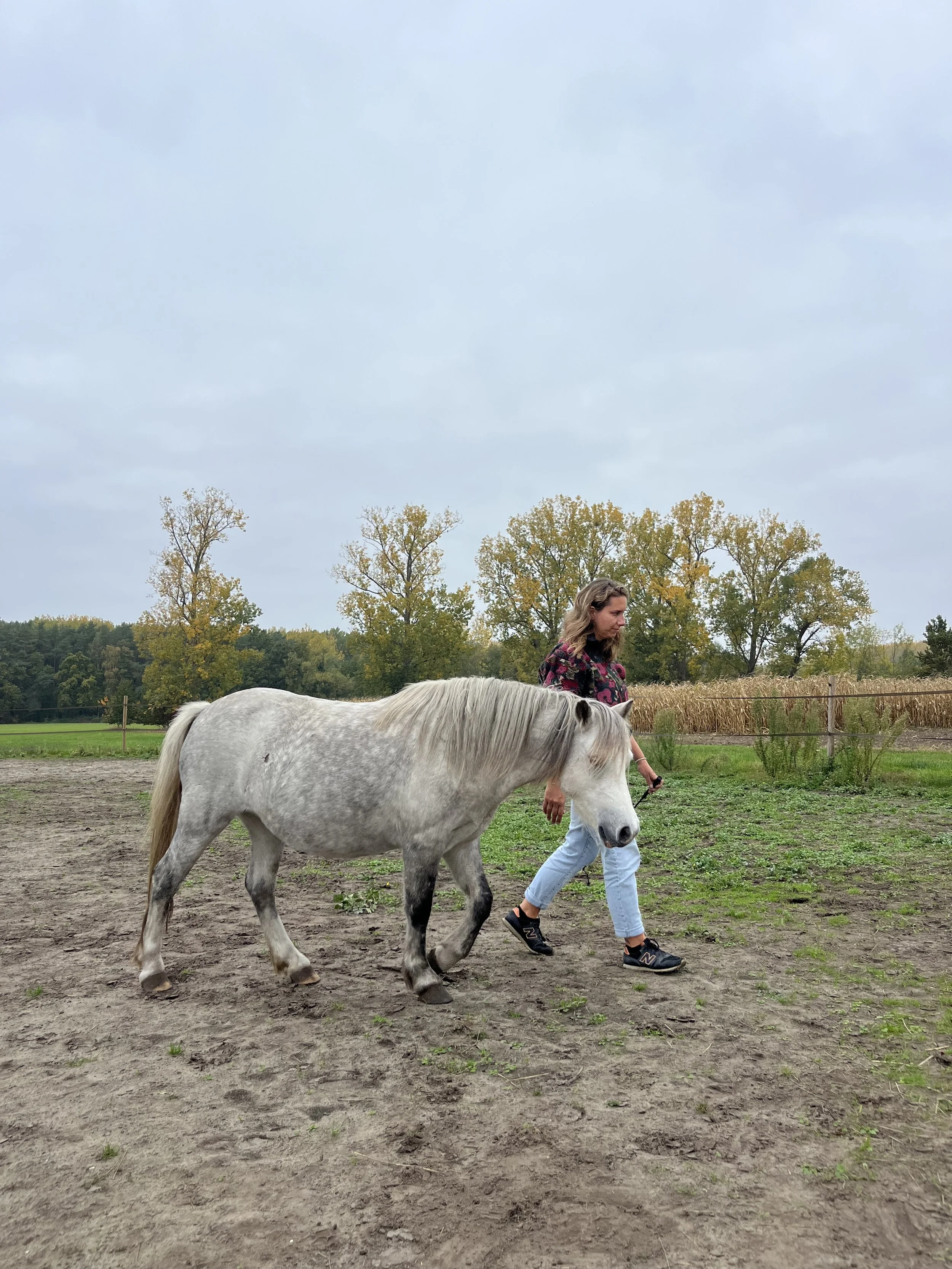 Nathalie & Twinkel na een prachtige grondwerk sessie