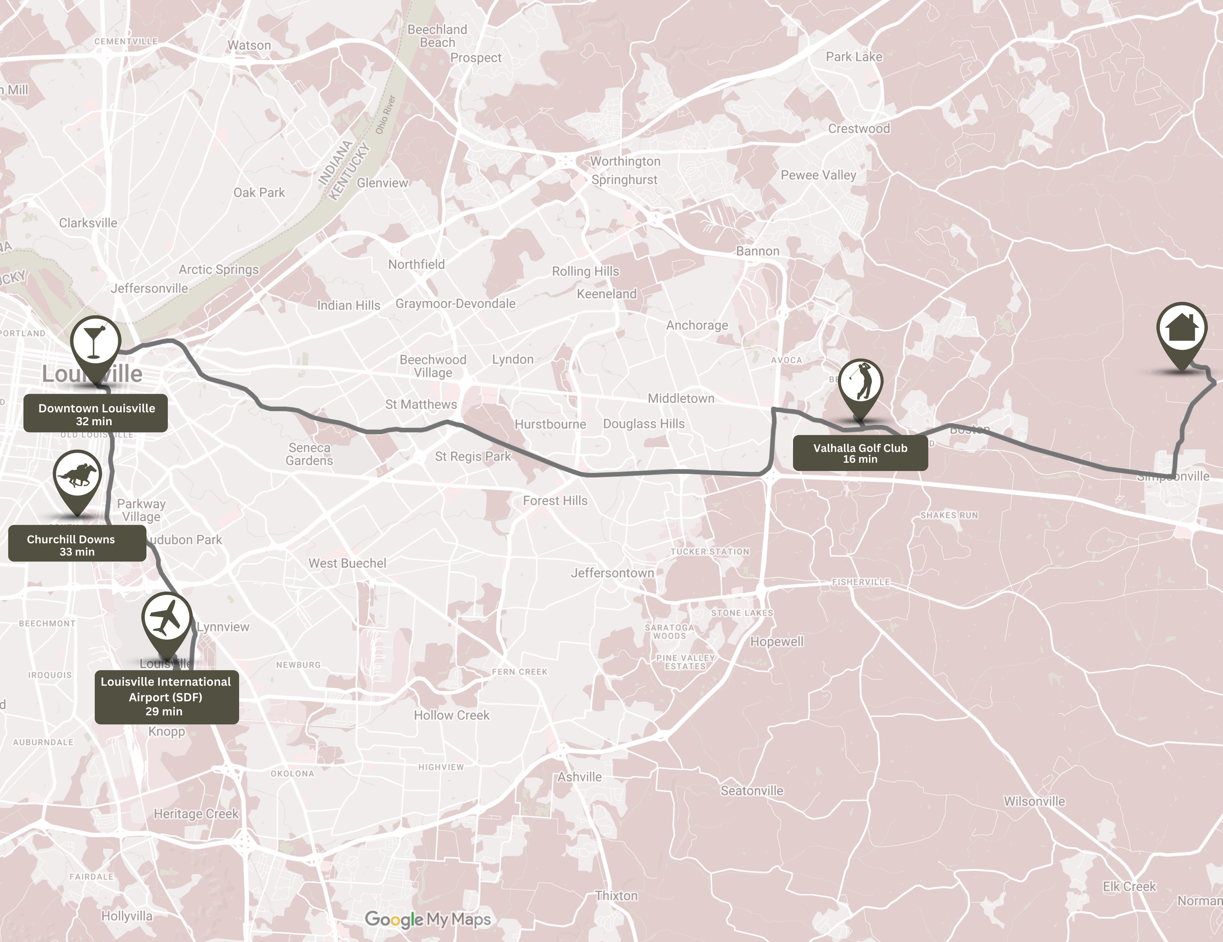 Local Louisville map
