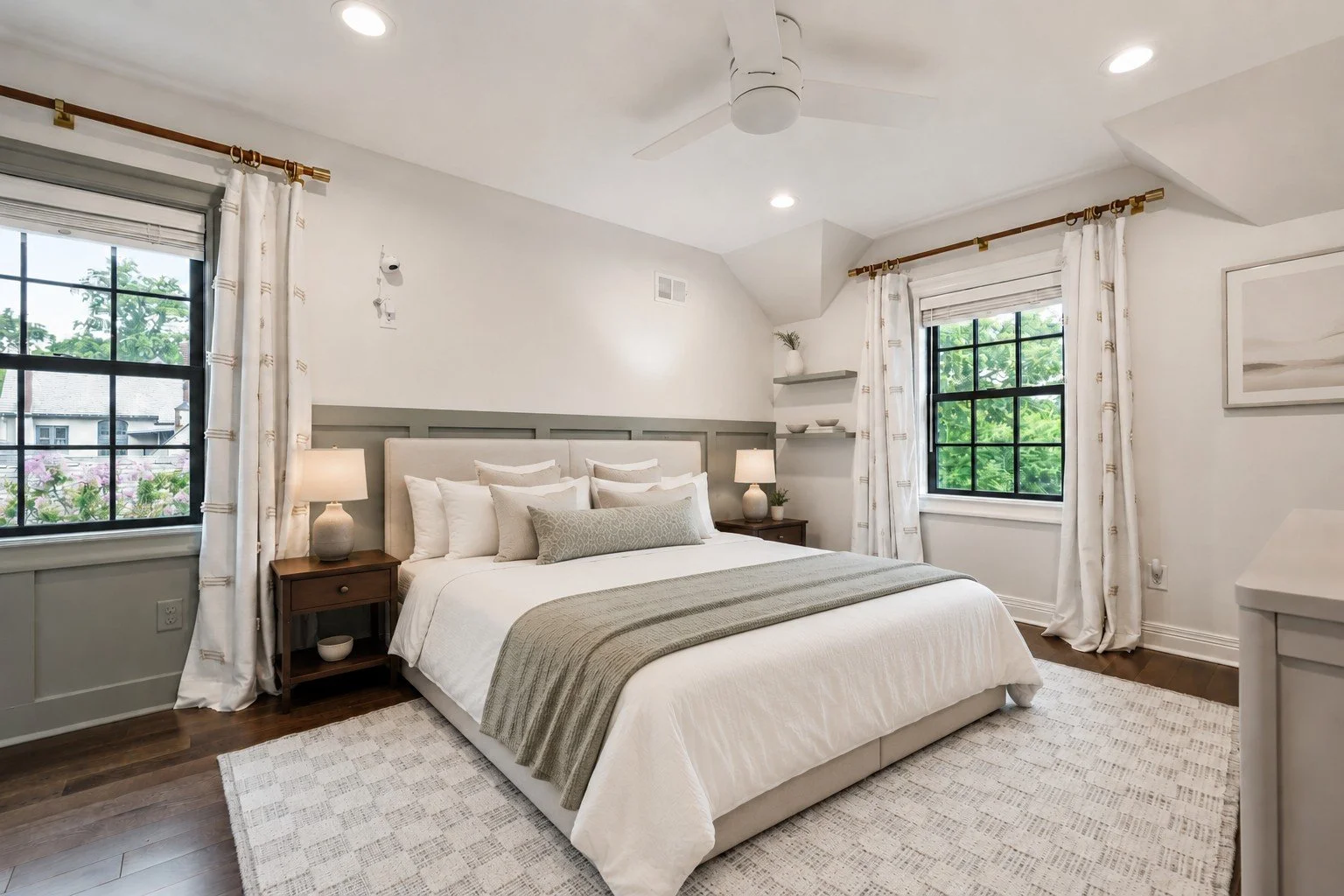 mocked up as adult bedroom