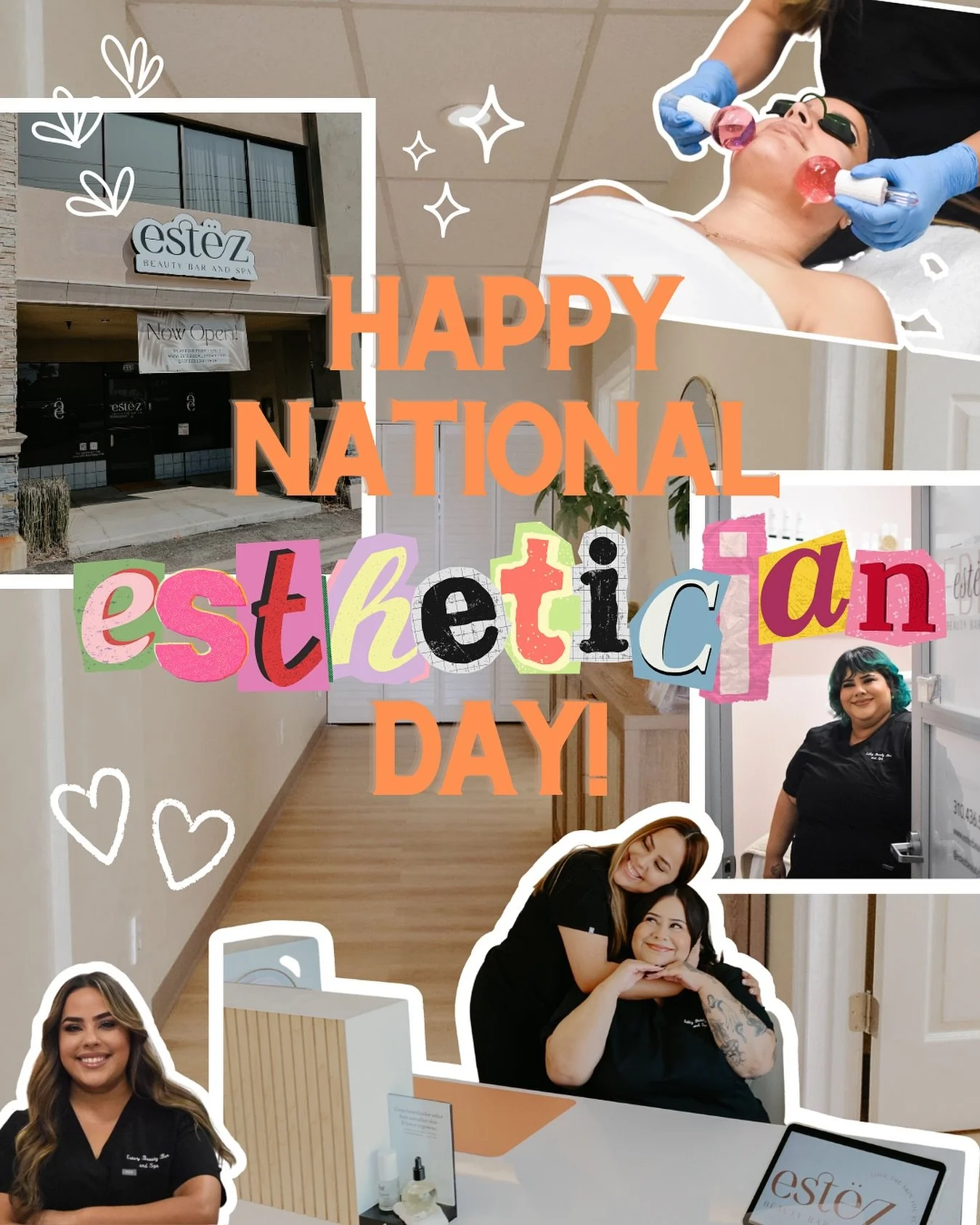 ✨HAPPY NATIONAL ESTHETICIAN DAY!✨ from your favorite estie besties! 🧡 We are so grateful to be able to be part of every one of your lives, we play a small role but we take our roles to heart. We love the community we have built, the clients who&rsqu