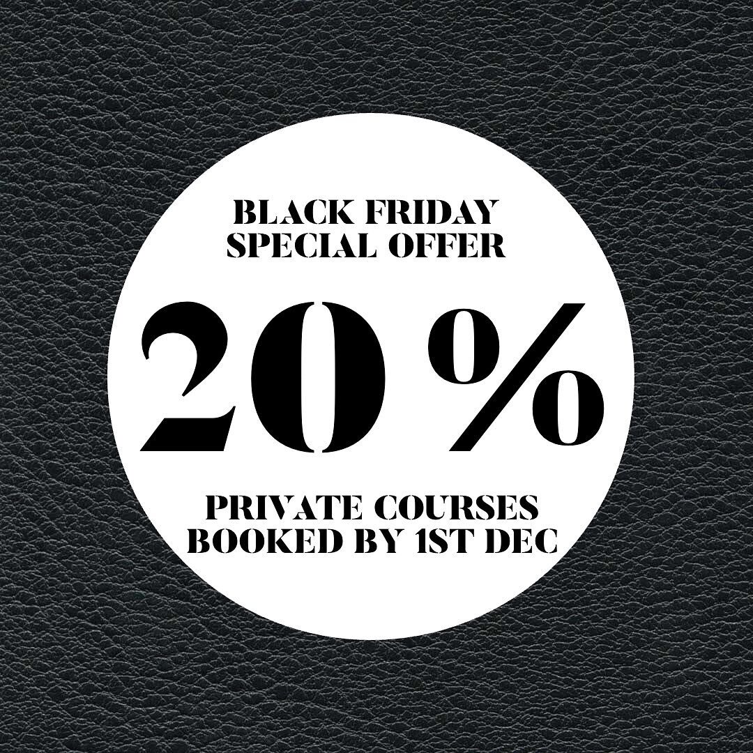 🖤 Black Friday! 🖤

To celebrate Black Friday and the launch of my website, I&rsquo;m offering 20% off private courses booked by 1st December! 

Get in touch if you&rsquo;re interested 📞💻