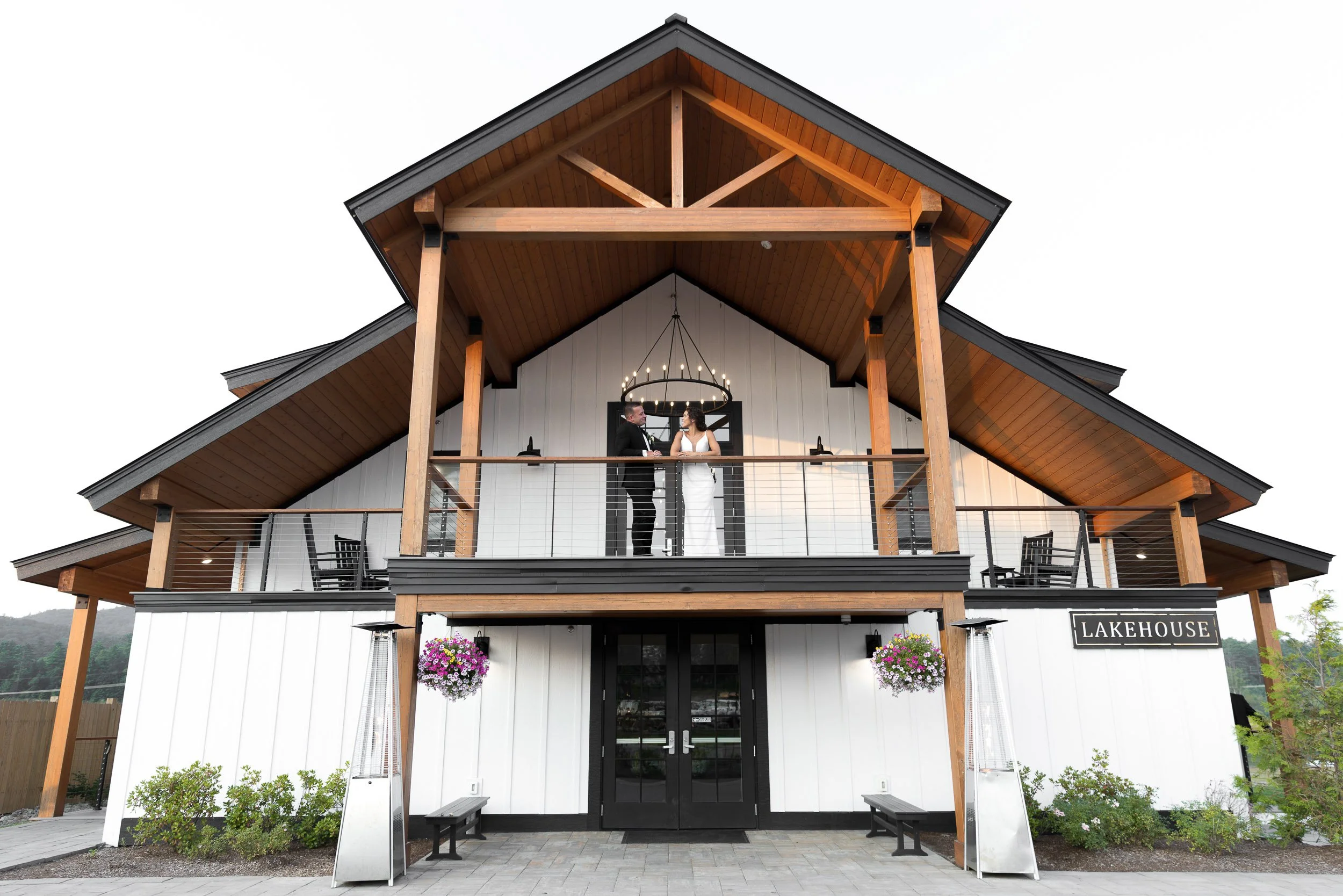Bride and groom at Owl's Nest