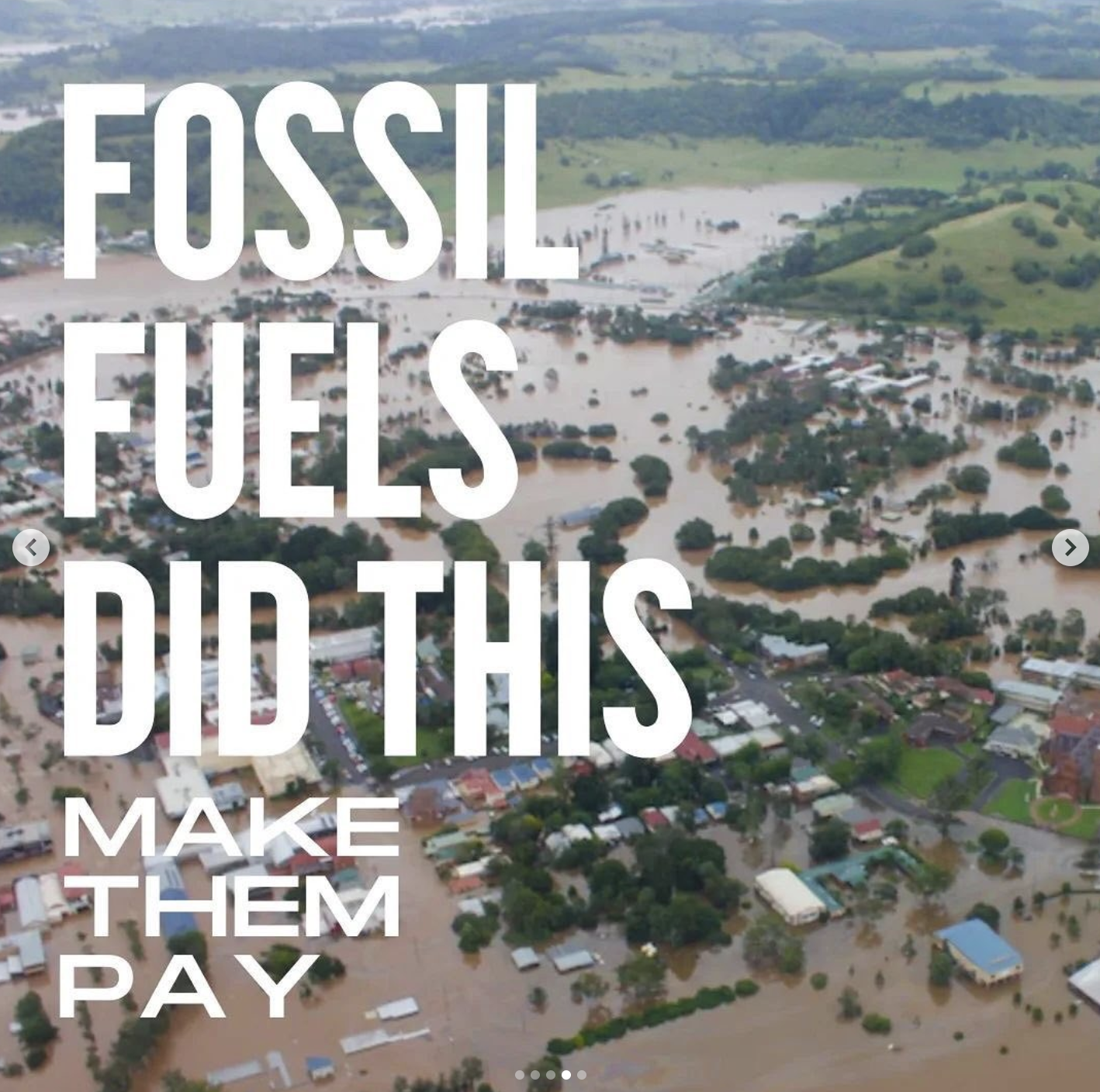 350Australia connecting flooding to fossil fuels. 