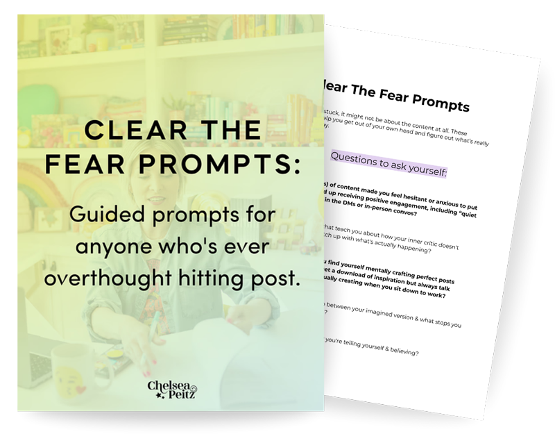 A free exercise from the book to help you stop overthinking and start showing up everyday.