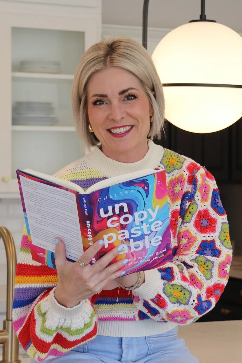 Be Un-Copy-Paste-Able, book written by Chelsea Peitz on how to build a personal brand people trust on social media.