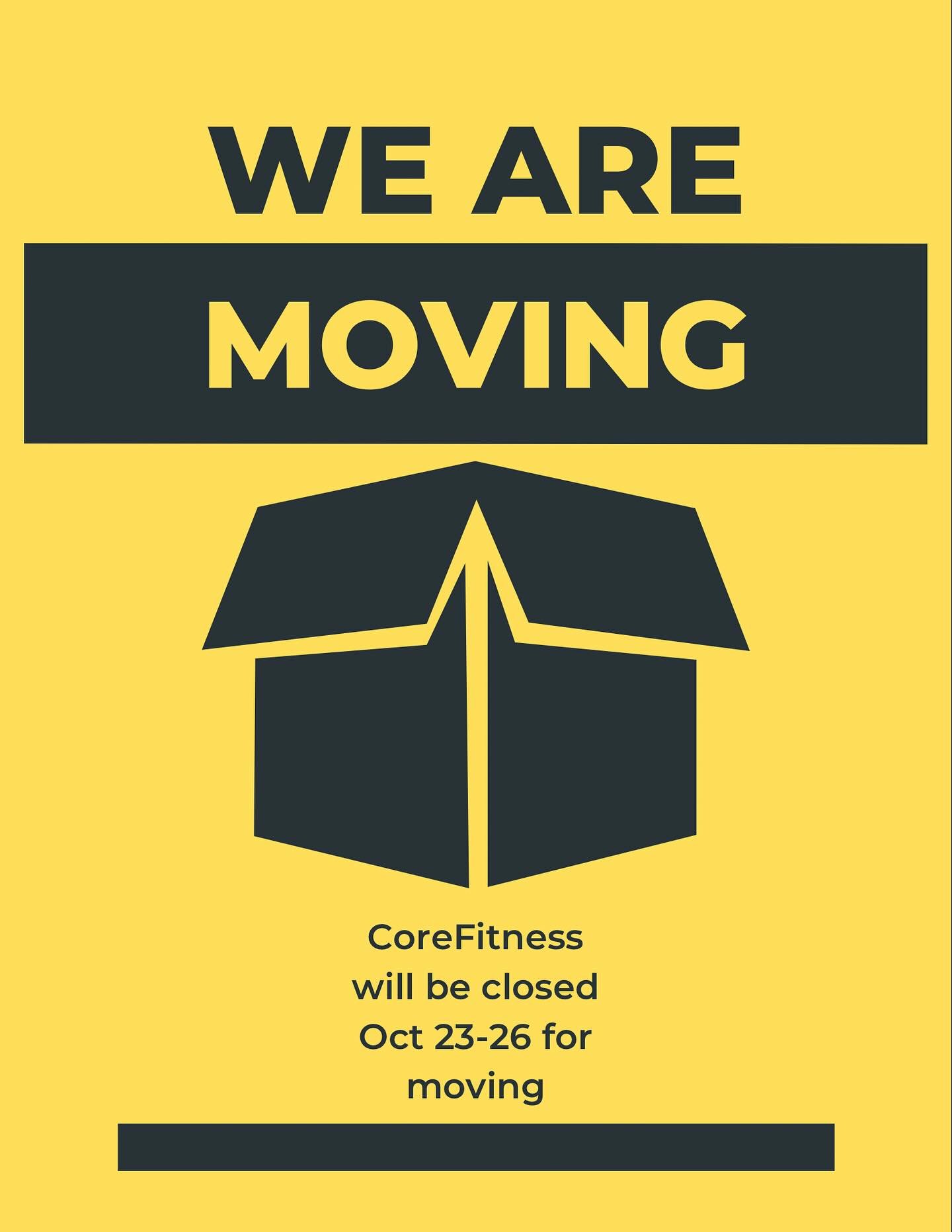 It&rsquo;s moving time! We will be closed Thursday-Sunday Oct 23rd-26th for move out days. 

See you at our new spot! Details coming soon!