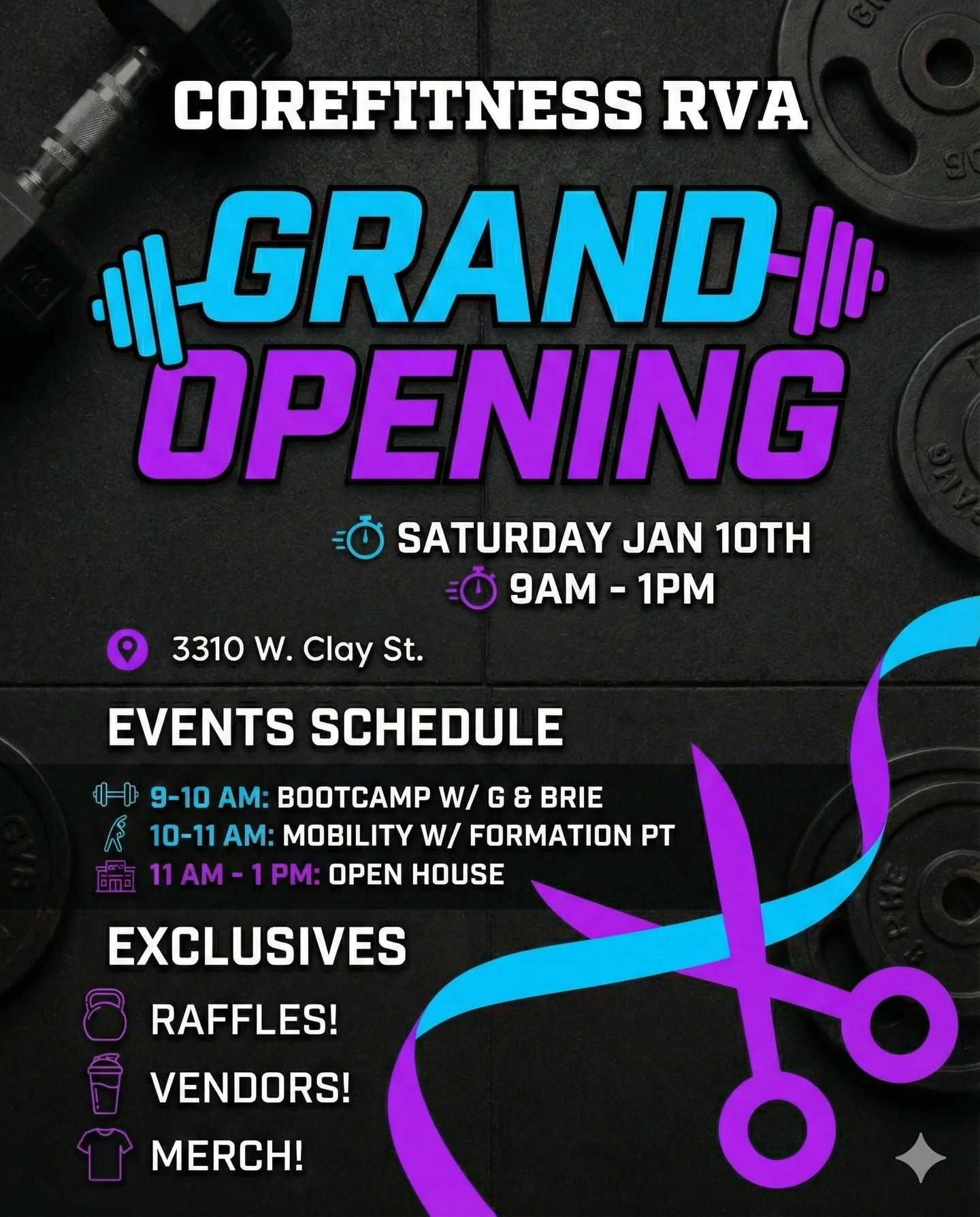 We&rsquo;ve put in the work &mdash; now it&rsquo;s time to celebrate! 🎉💪
Join us for our CoreFitness Open House as we celebrate our expansion and give you a sneak peek at what&rsquo;s coming in the new year.

What to expect:
🔥 Mini workouts you ca