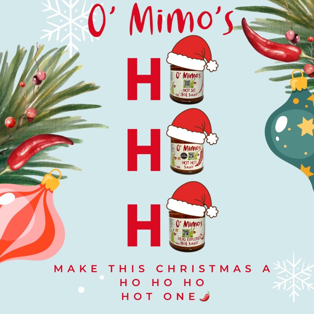🌶️ 🔥🎅🏻Make this Christmas a ho-ho-ho-HOT one!
This festive season, turn up the flavour with @omimos.chillimadness , handcrafted sauces and jams made in Laois, loved by chilli lovers across Ireland. From gentle warmth to serious heat, our range br