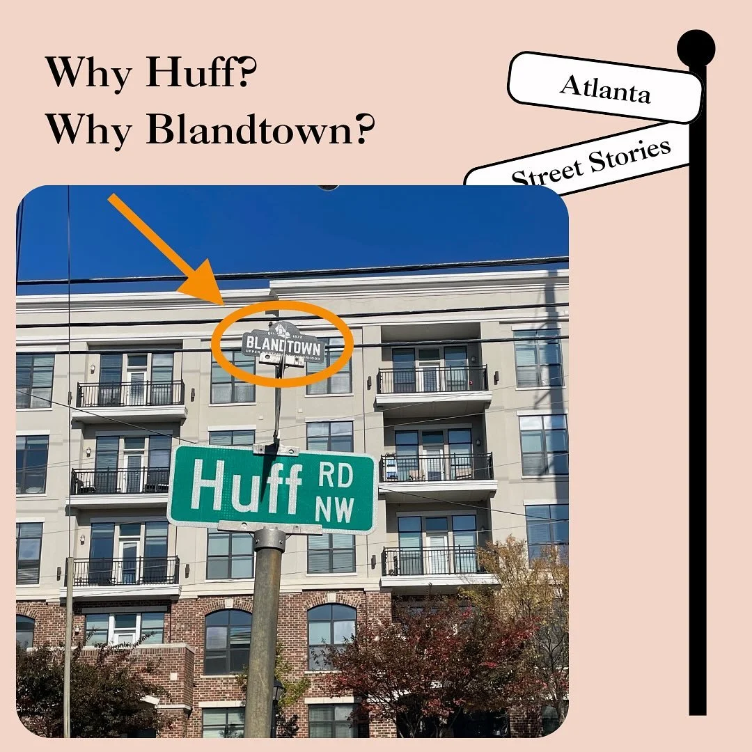 Today Huff Road is filled with apartments and more.  And the Upper Westside Improvement District - @upperwestsideatl - is working to make the neighborhood better today,  Check out the plans for a Huff Road makeover!

But why Huff Road? For 100 years 