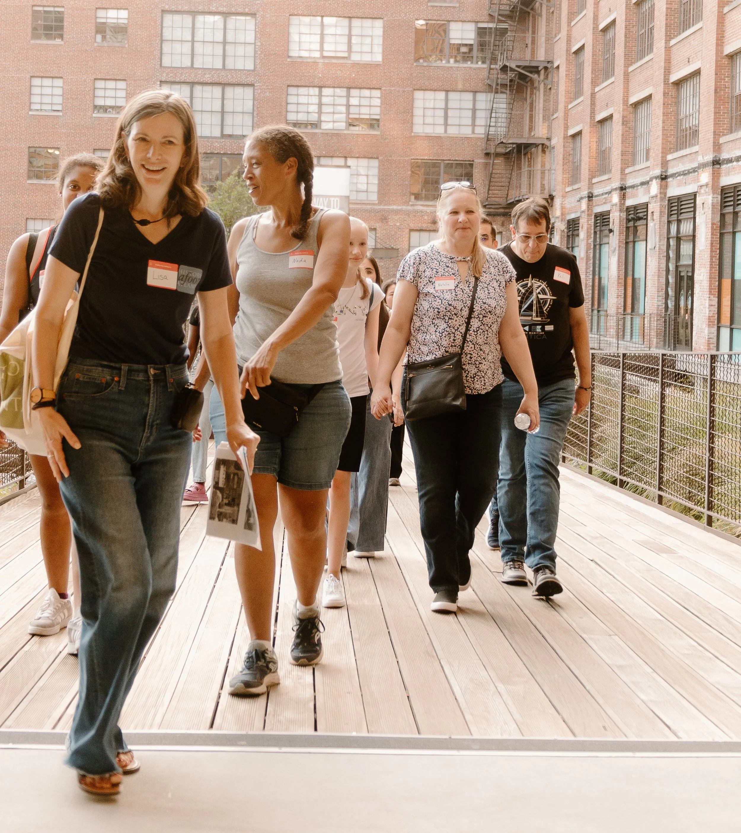 Guest on a walking tour near Ponce City Market