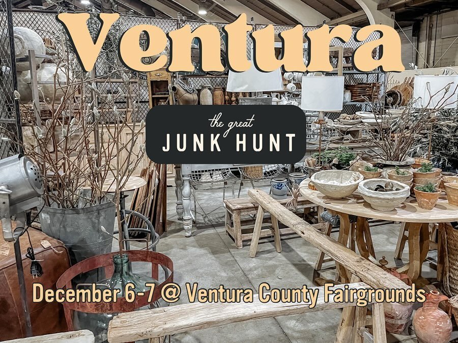 The Great Junk Hunt - Ventura is now just TWO WEEKS AWAY! 🤩👏

Make your plans now, grab your tickets and get ready for a weekend filled with fabulous junk, inspiring displays, good tunes and TONS of holiday magic! ✨

Who&rsquo;s ready?! 🙋&zwj;♀️