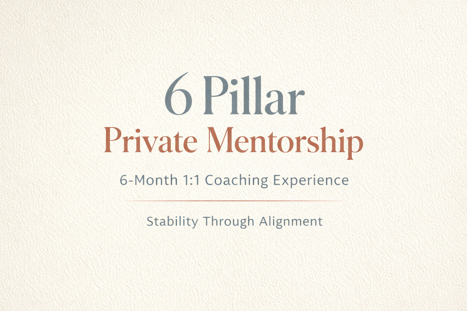 6 Pillar 1:1 Coaching Program [Paid in full]