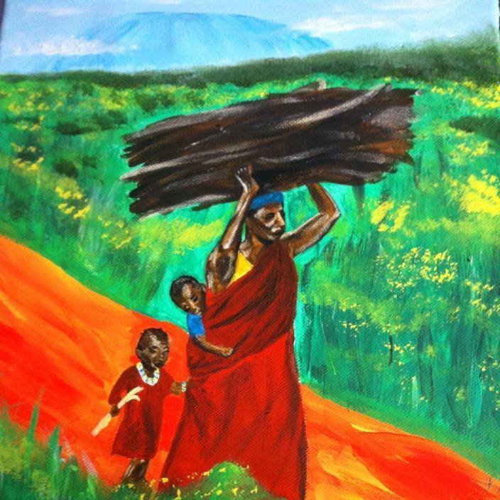 Passing Kilimanjaro (30x40cm)