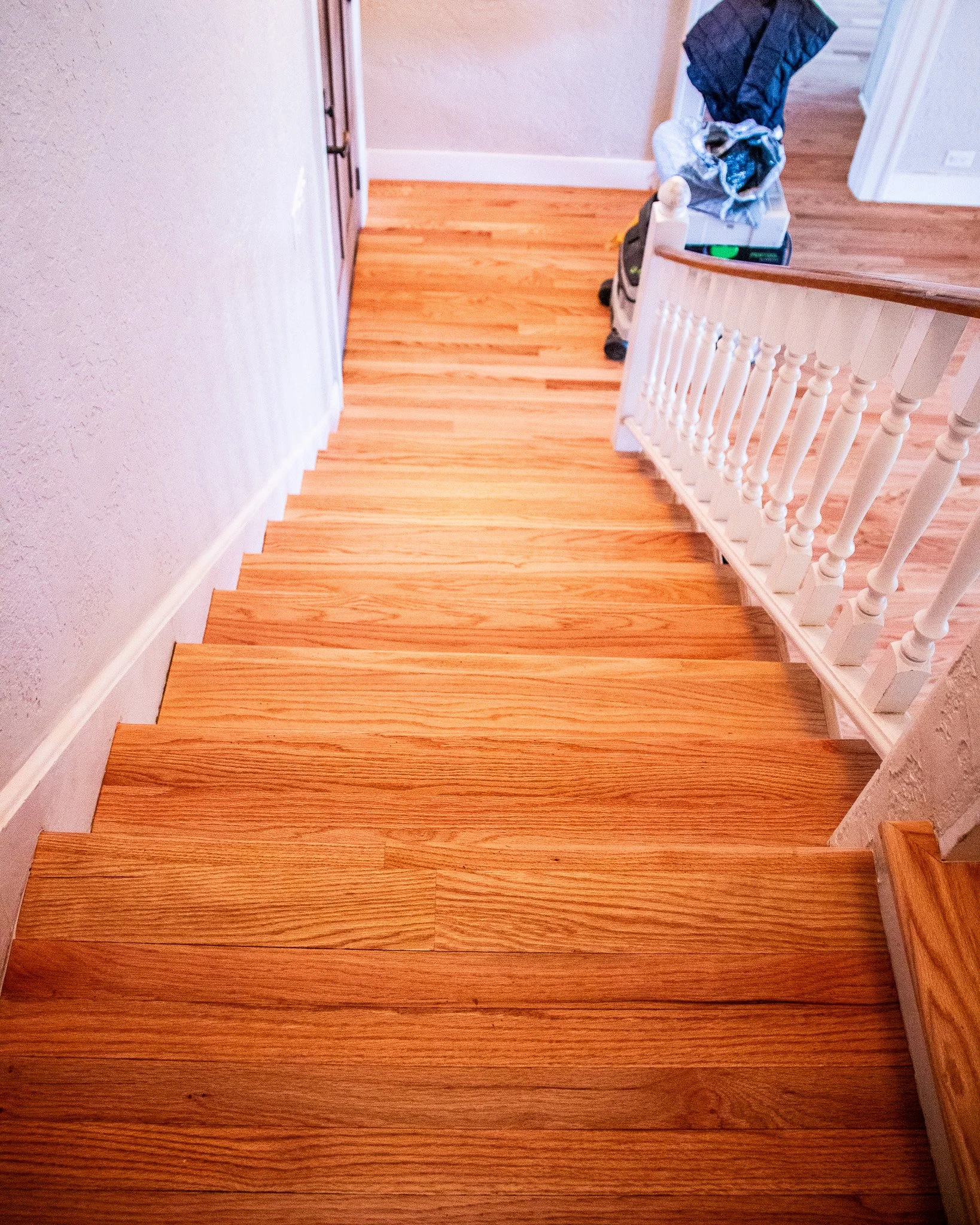 Red Oak Hardwood floor refinish and install in Coeurdalene, Idaho and Spokane Washington 