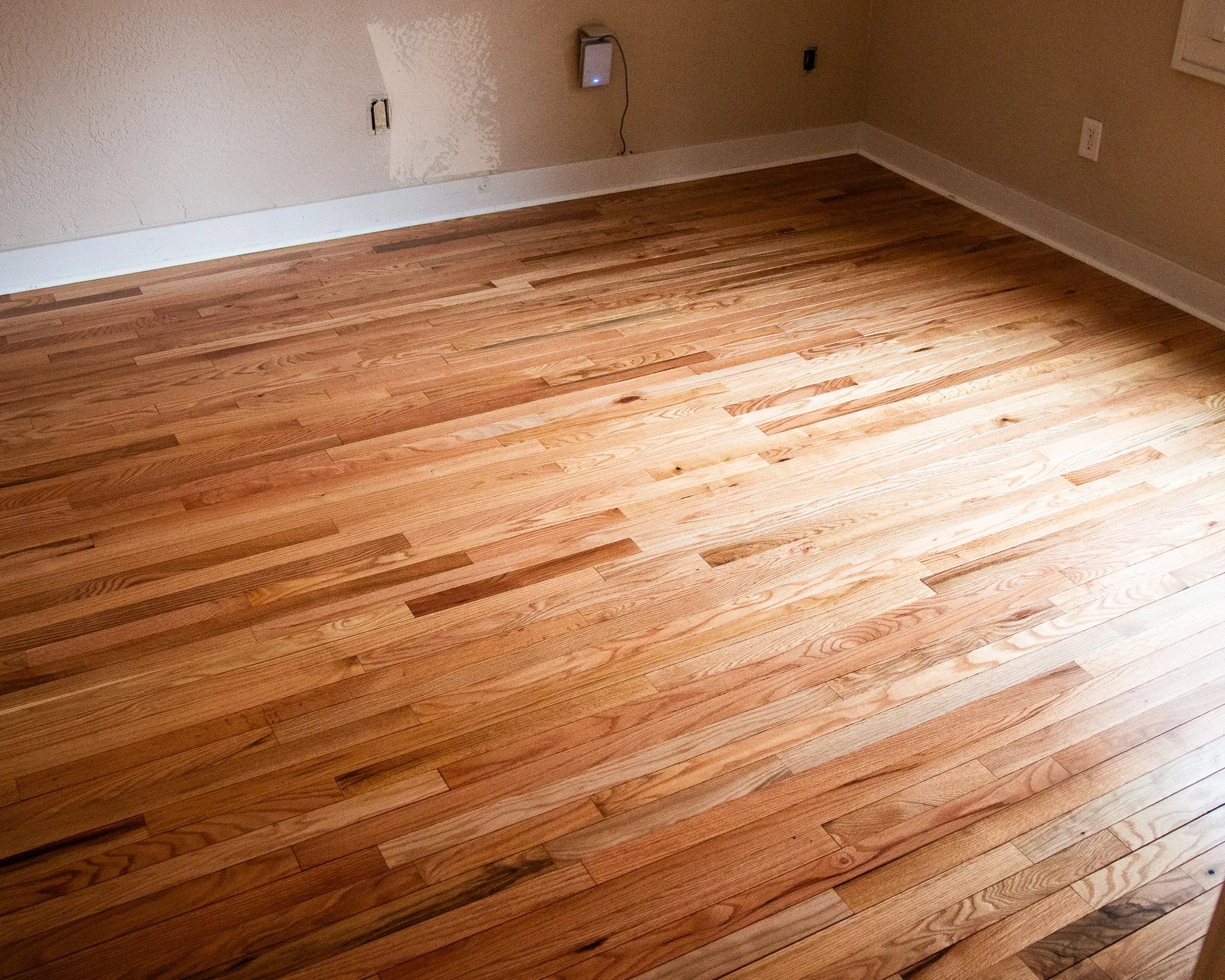 Red Oak Hardwood floor refinish and install in Coeurdalene, Idaho and Spokane Washington 
