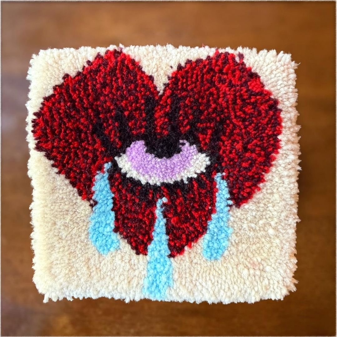 Cry My Eyes Violet Table Rug