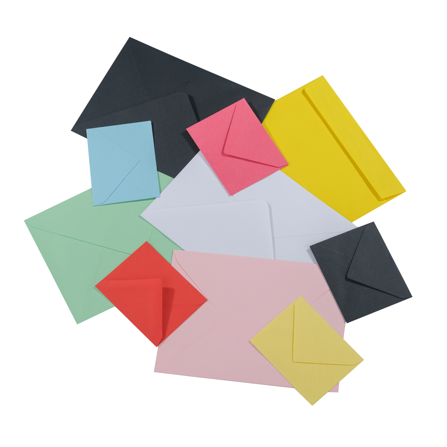 Collage of colorful envelopes