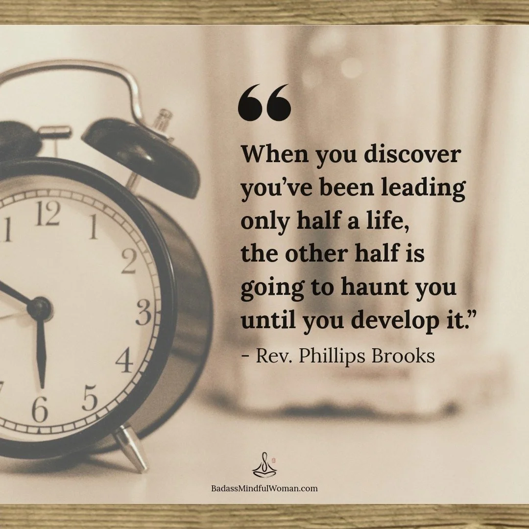 There's no mistaking it.

You wake up and wonder if this is all there is.

You know you're meant for SO much more.

You don't want to look back one day and feel like you missed the chance to be courageous and take that leap.

Self-compassion plays an