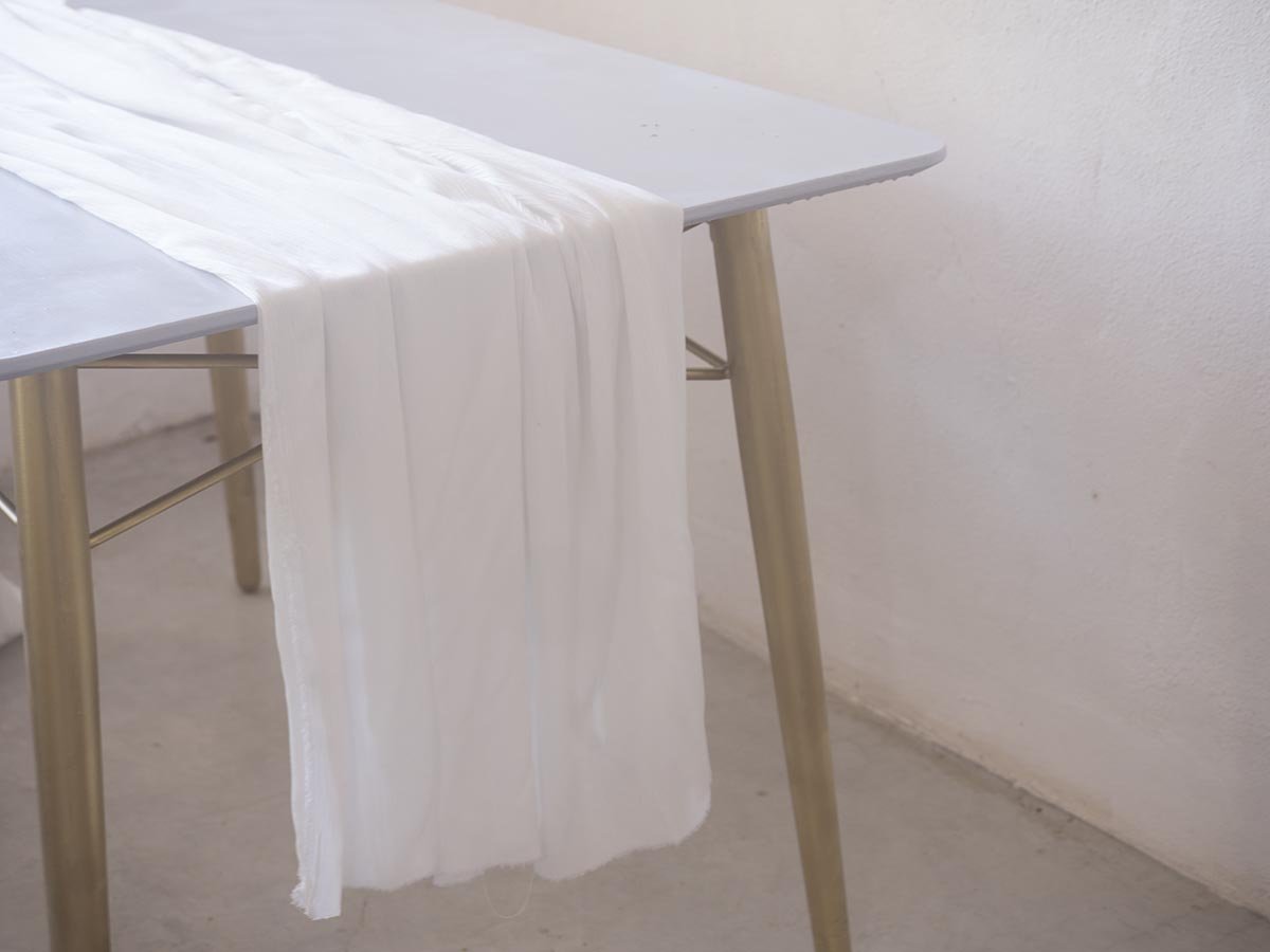 Natural Crepe Fabric Cream Runner
$15.00