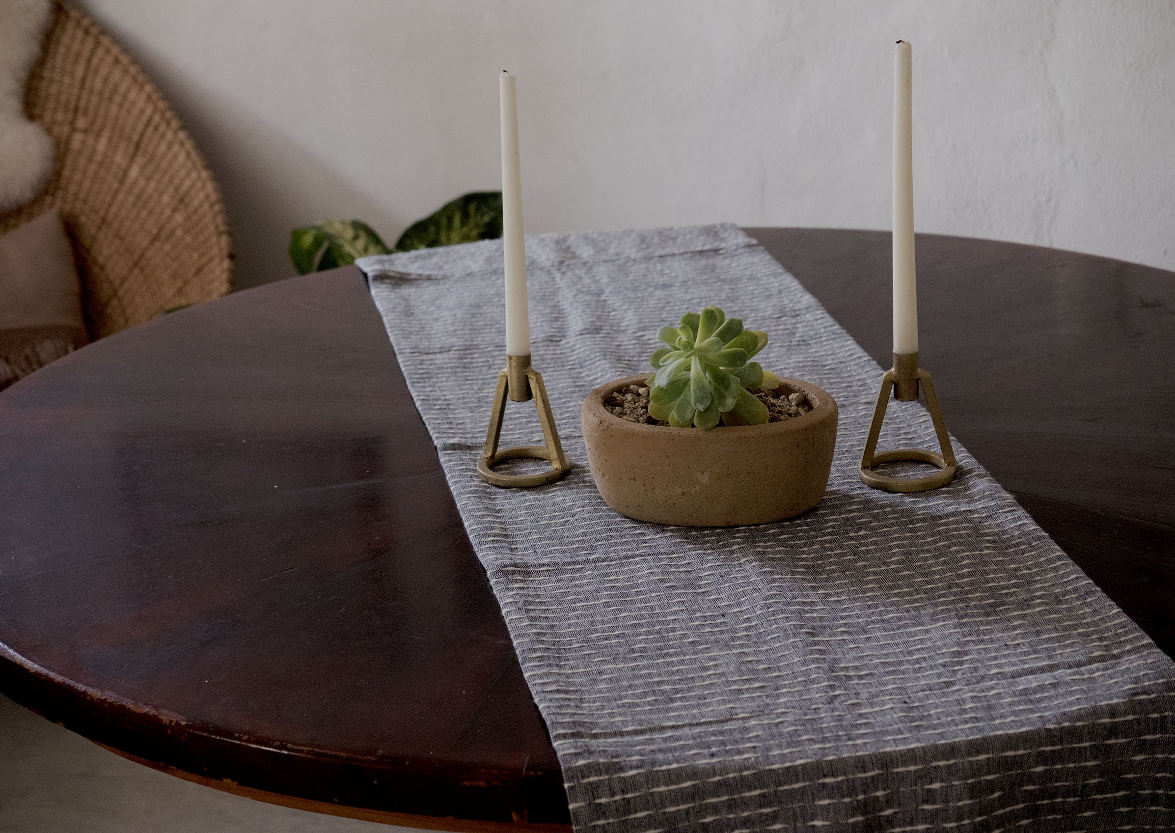 Grey & White Handwoven Oaxacan Runner
$15.00