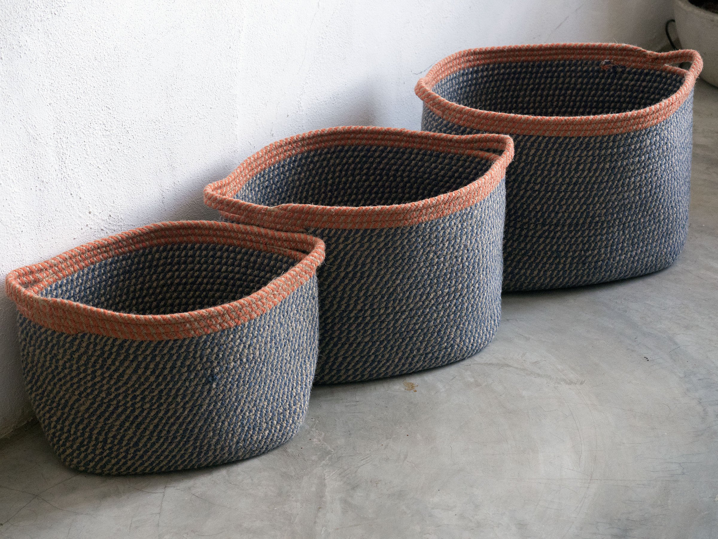 Blue & Orange Woven Nesting Basket Set
$30.00