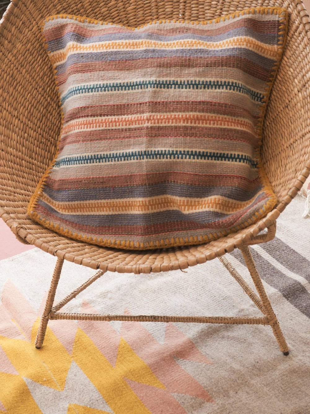 Oversized Sunrise Wool Striped Pillow
$10.00