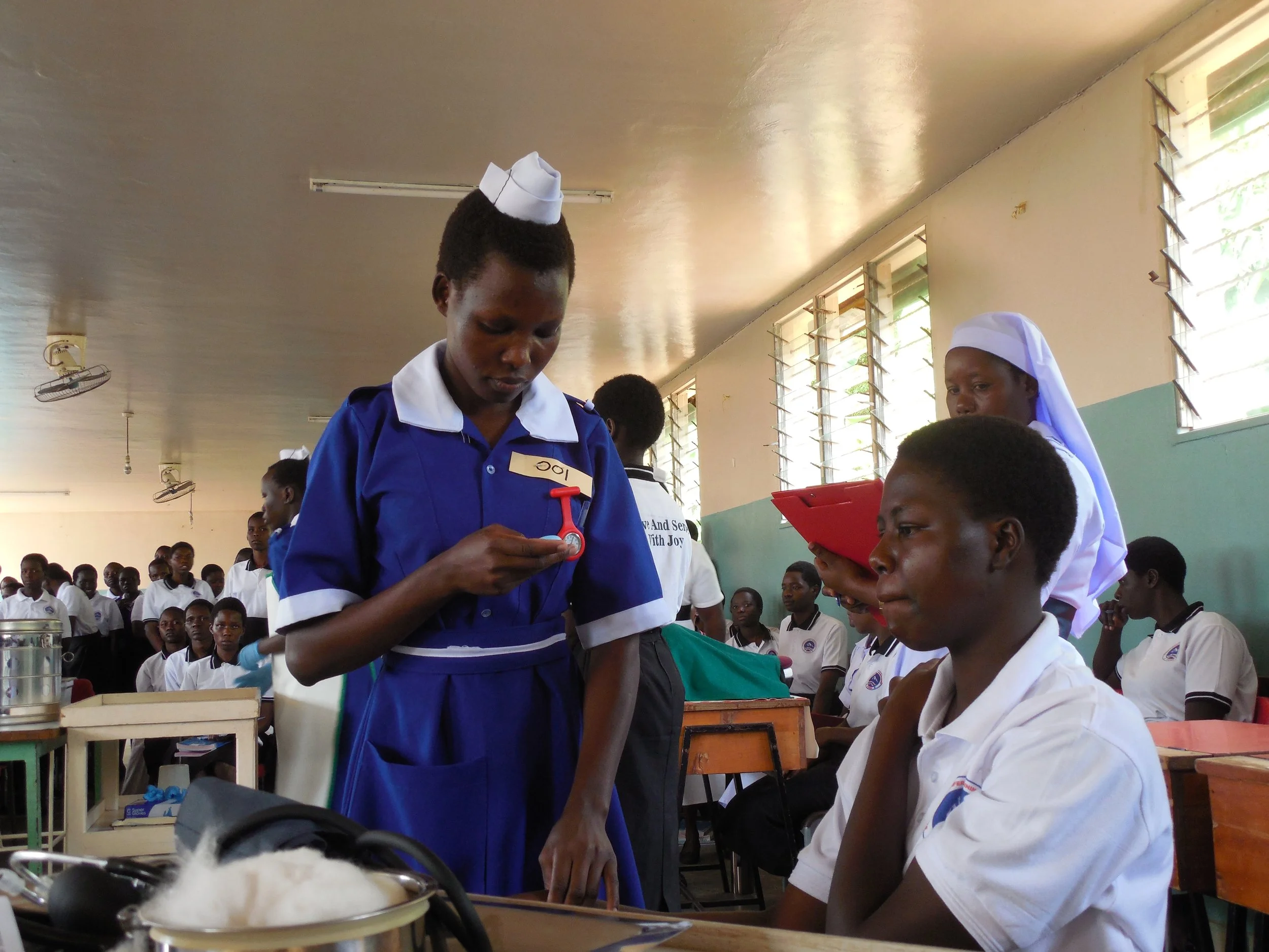 Students during practical lessons