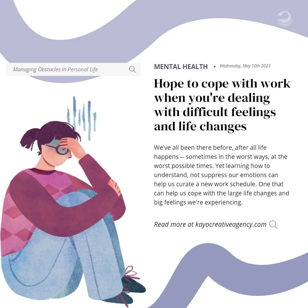 It's okay to not be okay. We all need a little extra help sometimes and that's just life. Swipe through for some tips on how to manage work when everything else seems to be falling apart. 

https://bit.ly/3qOa6tK
---
#mental #health #help #tips #awar