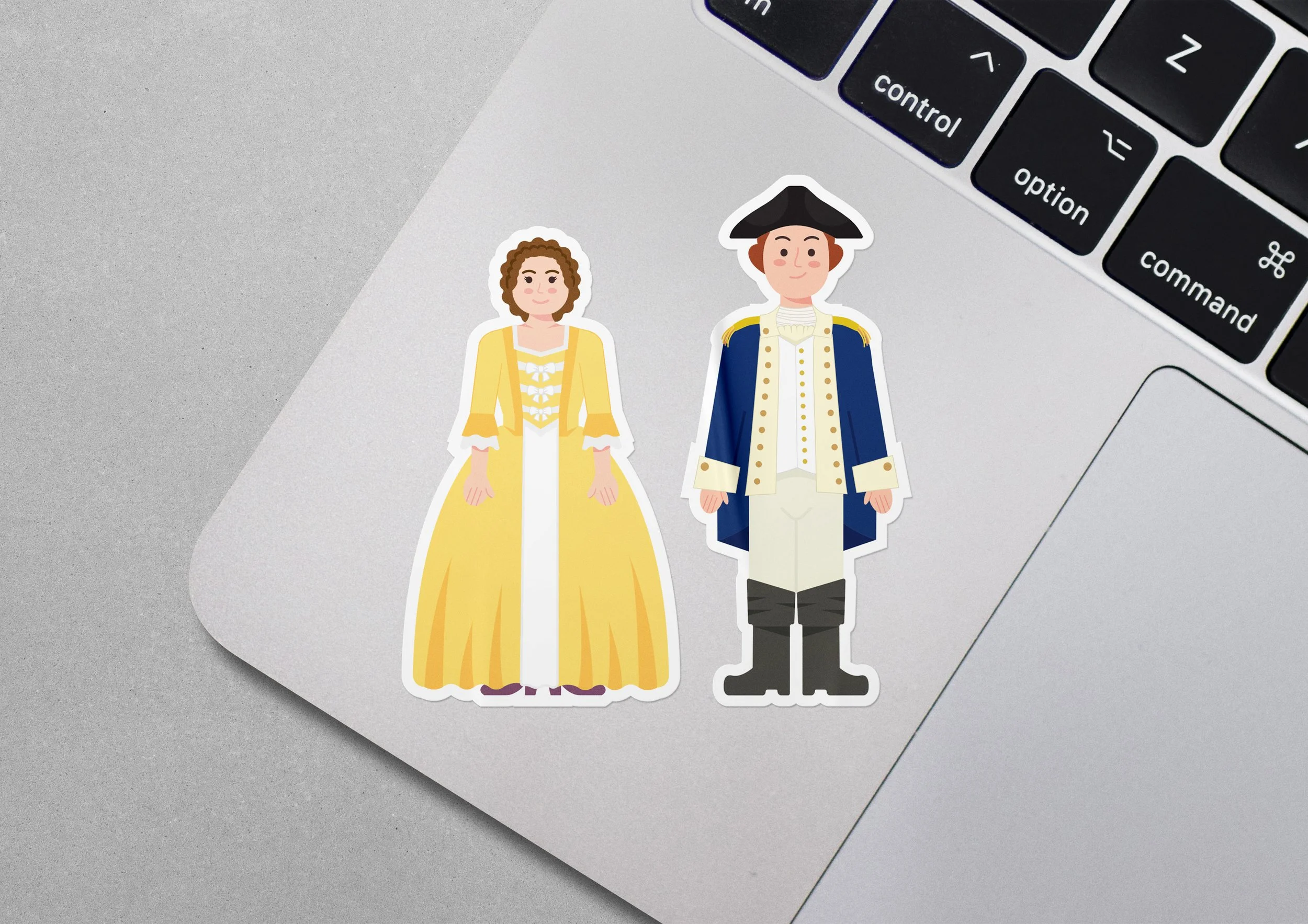 Martha and George Stickers.jpg