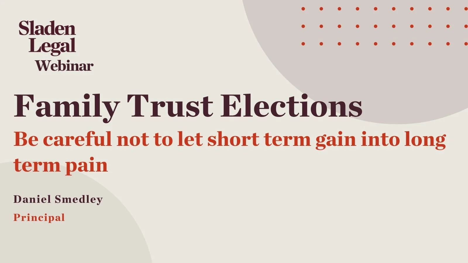 Family Trust Elections